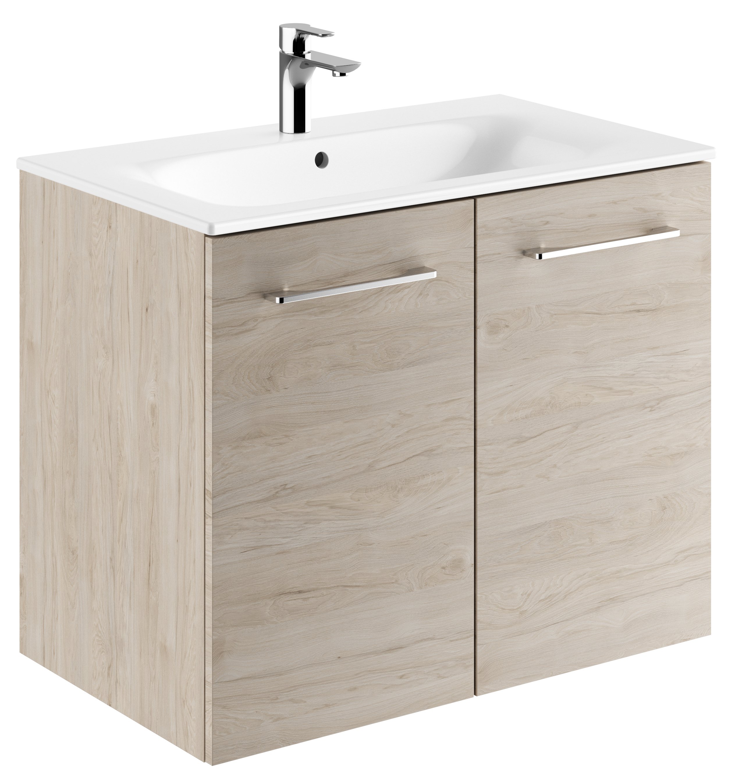 Geberit Selnova Square umyvadla se skříňkou 80 cm ořechová 501.259.00.1