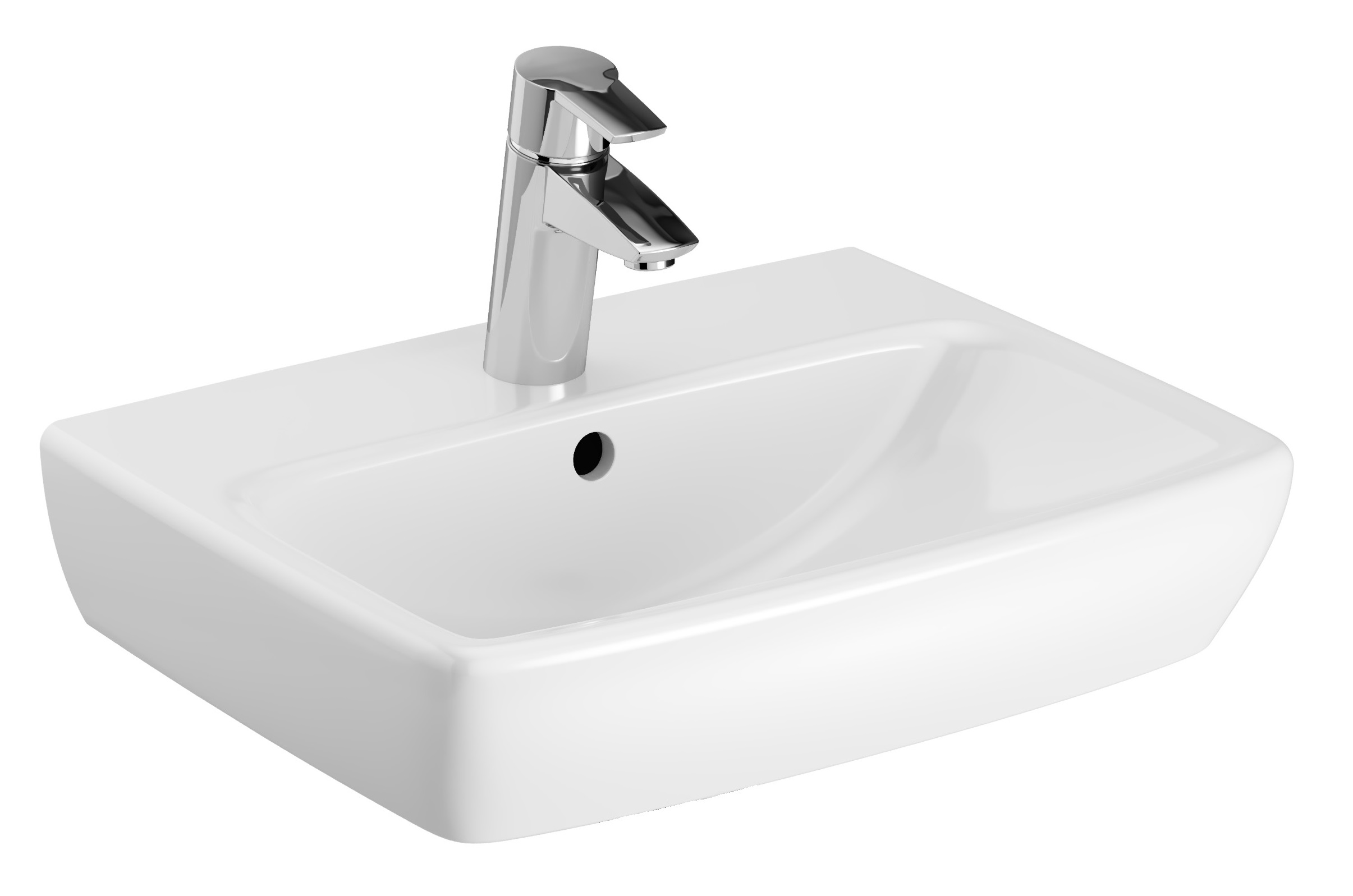 Geberit Selnova Square umyvadlo 45x35 cm obdélníkový klasický-na pult bílá 500.322.01.7