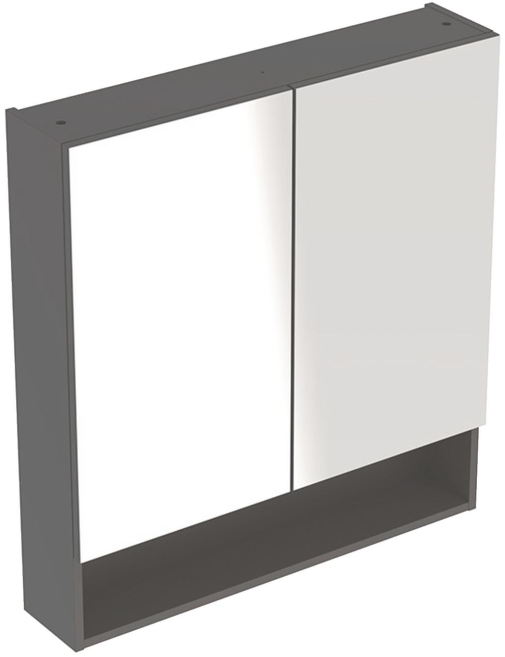 Geberit Selnova Square skříňka 78.8x17x85 cm se zrcadlem láva 501.269.00.1