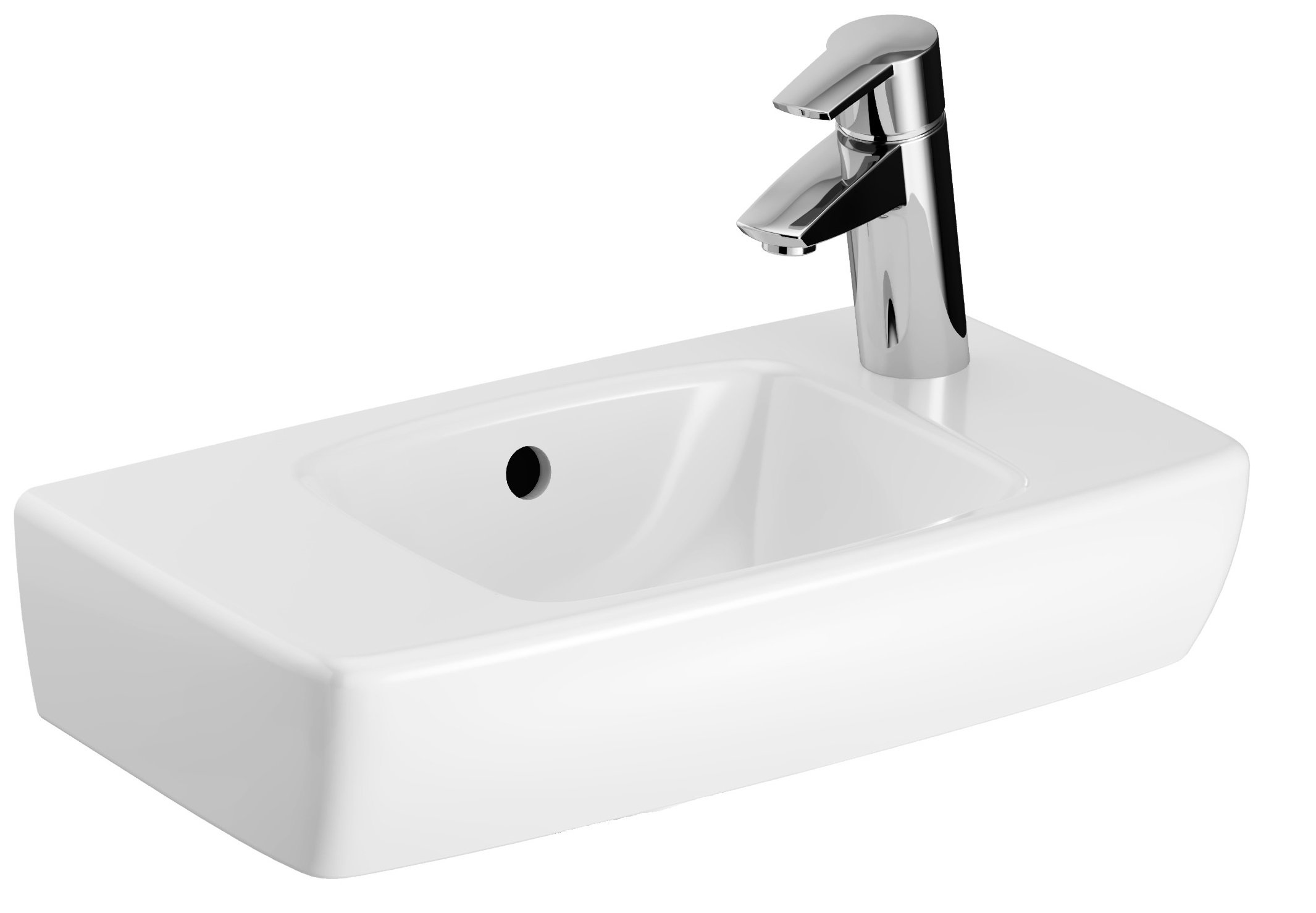Geberit Selnova Compact umyvadlo 45x25 cm obdélníkový klasický bílá 500.318.01.5