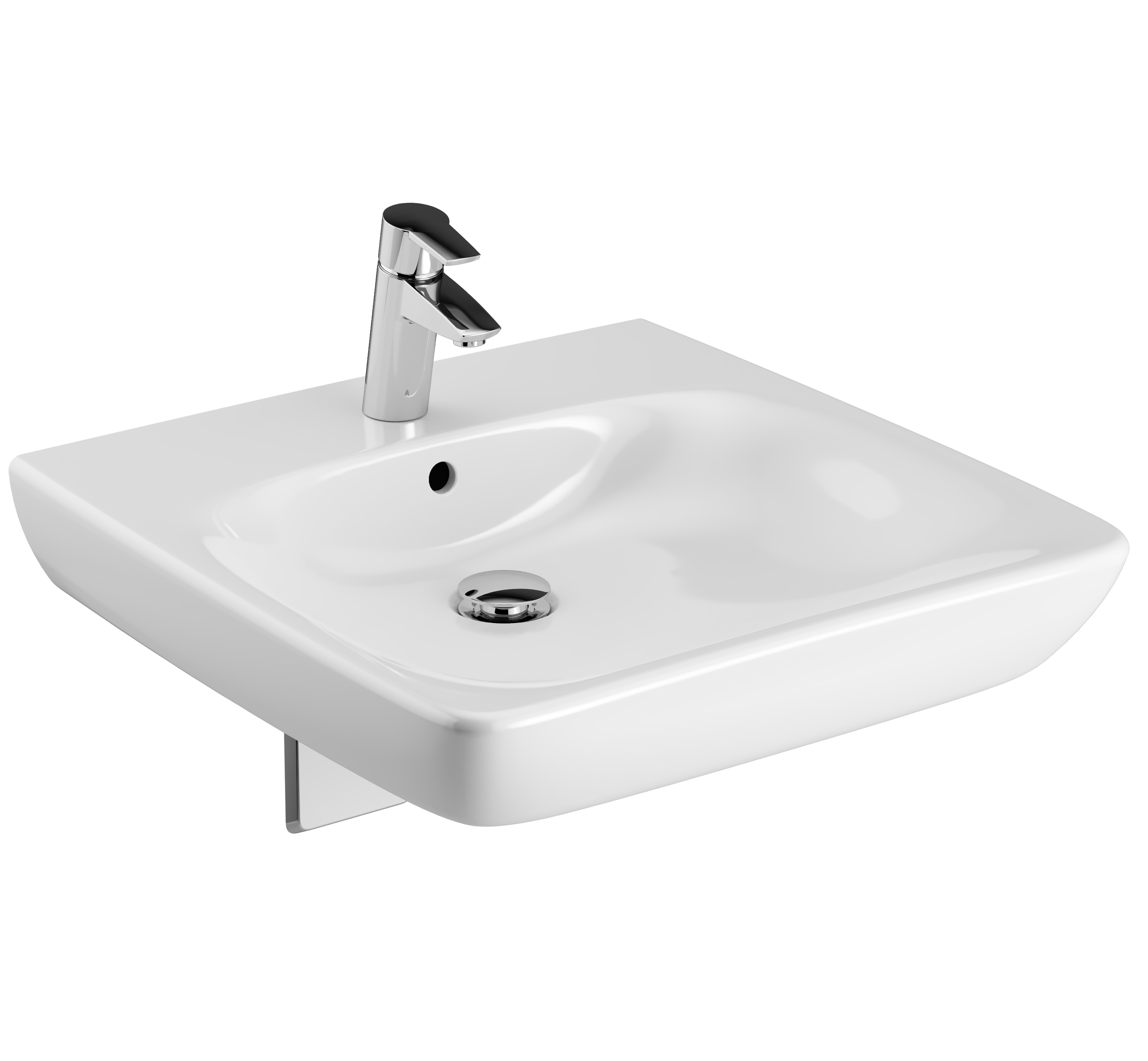 Geberit Selnova Compact umyvadlo 55x55 cm čtvercový klasický pro osoby se zdravotním postižením bílá 501.461.00.7