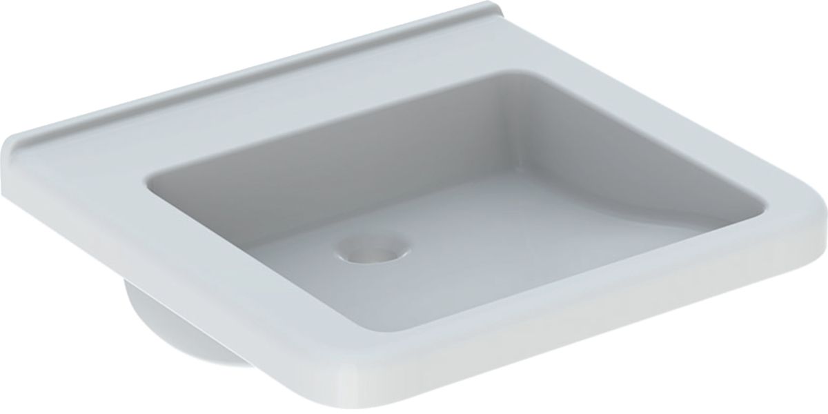 Geberit Selnova Comfort Square umyvadlo 55x52.5 cm obdélníkový klasický pro osoby se zdravotním postižením bílá 500.787.01.7
