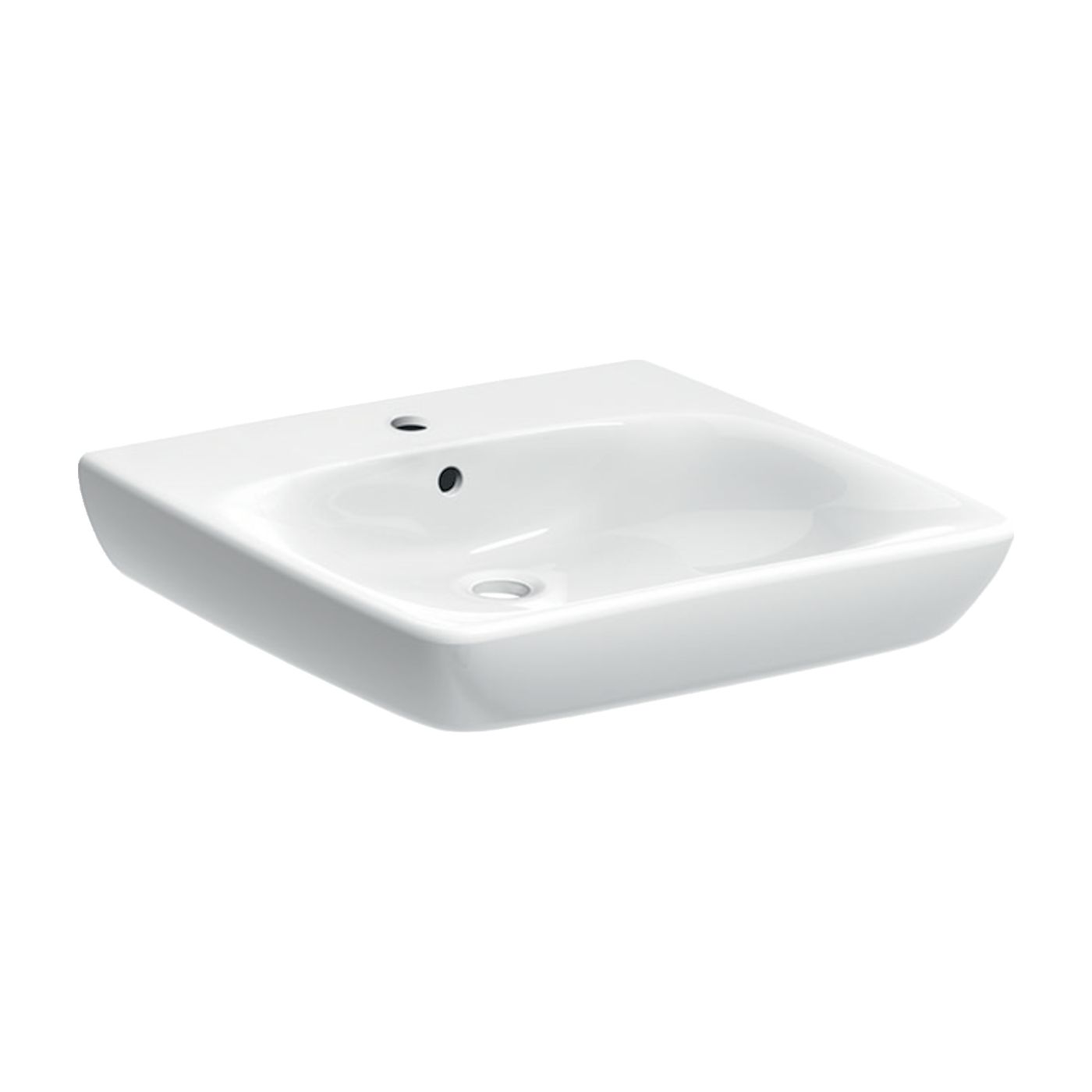 Geberit Selnova Comfort umyvadlo 65.5x55 cm obdélníkový klasický pro osoby se zdravotním postižením bílá 500.188.01.7