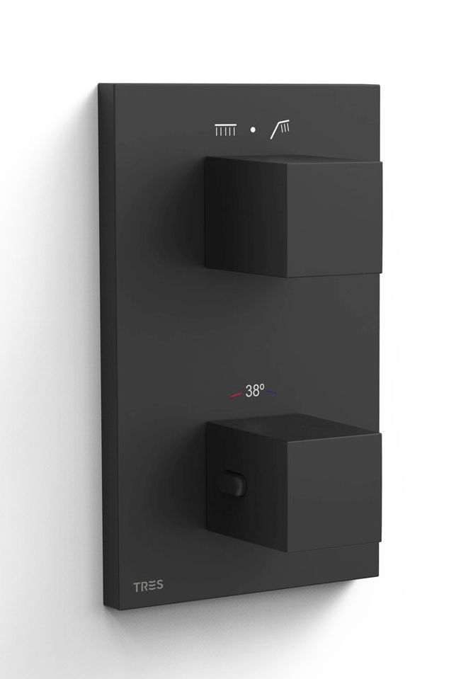 Tres Therm-Box vanová baterie pod omítku s termostatem černá 00625001NM