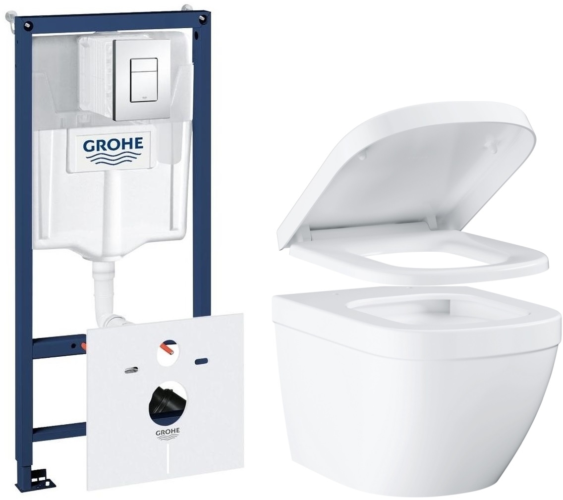 Set záchodová mísa Grohe Euro Ceramic 3920600H, záchodové prkénko Grohe Euro Ceramic 39330001