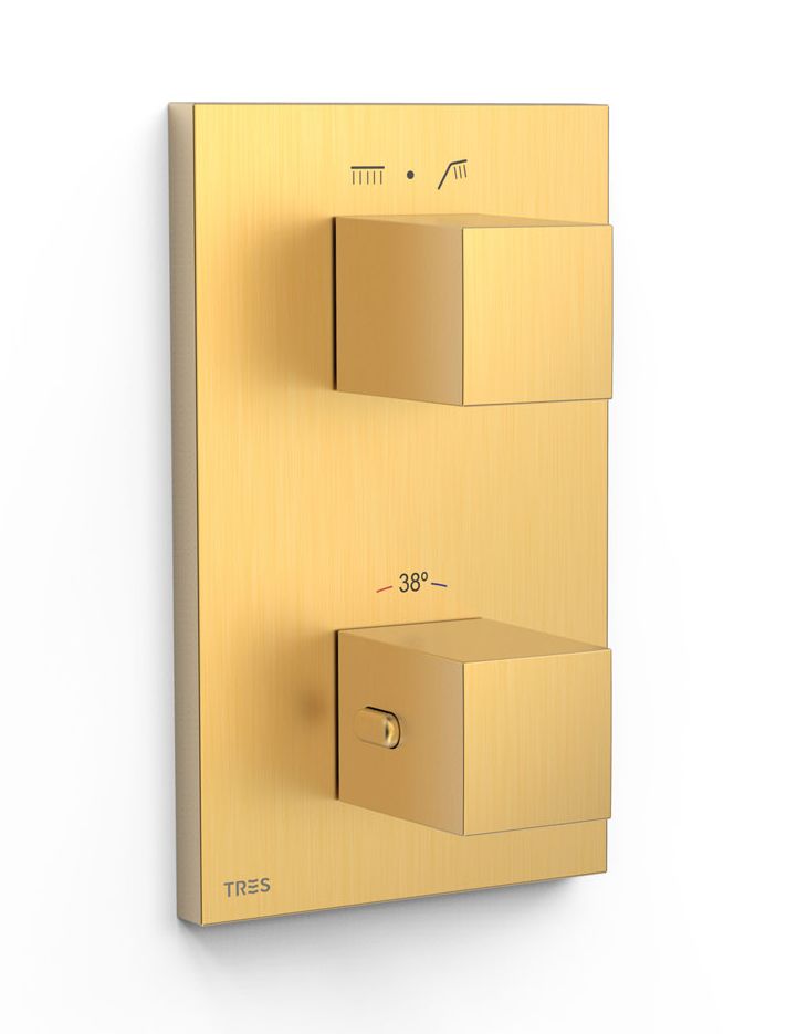 Tres Therm-Box vanová baterie pod omítku s termostatem zlatá 00625001OM