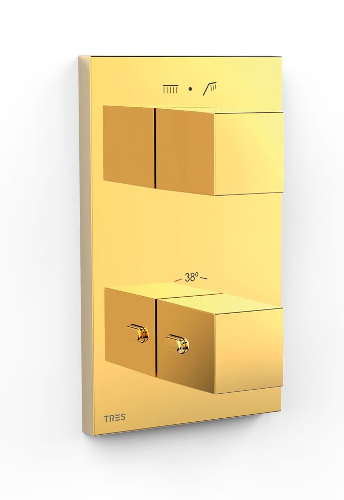 Tres Therm-Box vanová baterie pod omítku s termostatem zlatá 00625001OR
