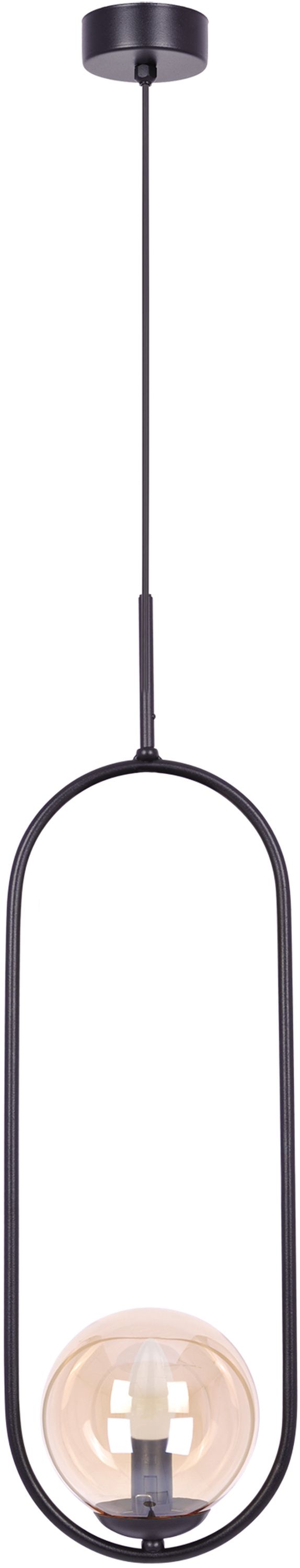 Kaja Venta závěsné svítidlo 1x40 W černá-jantarová K-5120