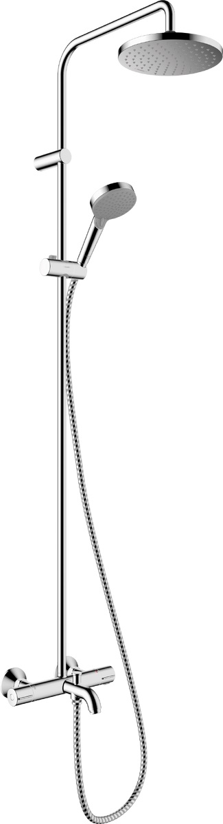 Hansgrohe Vernis Blend sprchová sada na stěnu s termostatem s dešťovou sprchou chrom 26274000