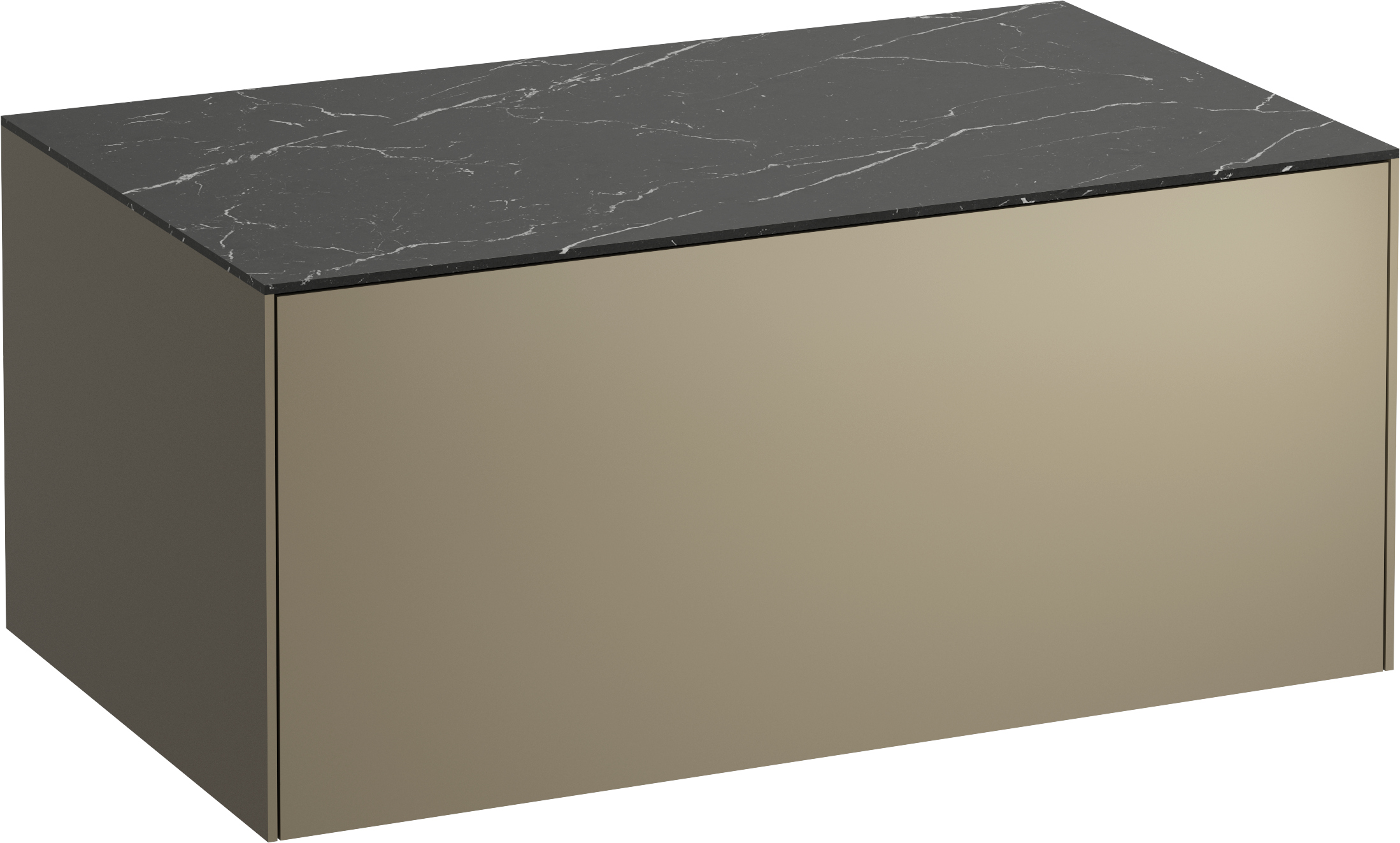 Laufen Sonar skříňka s deskou 77.5x45.5x34 cm pod umyvadlo závěsná černá H4054100341421