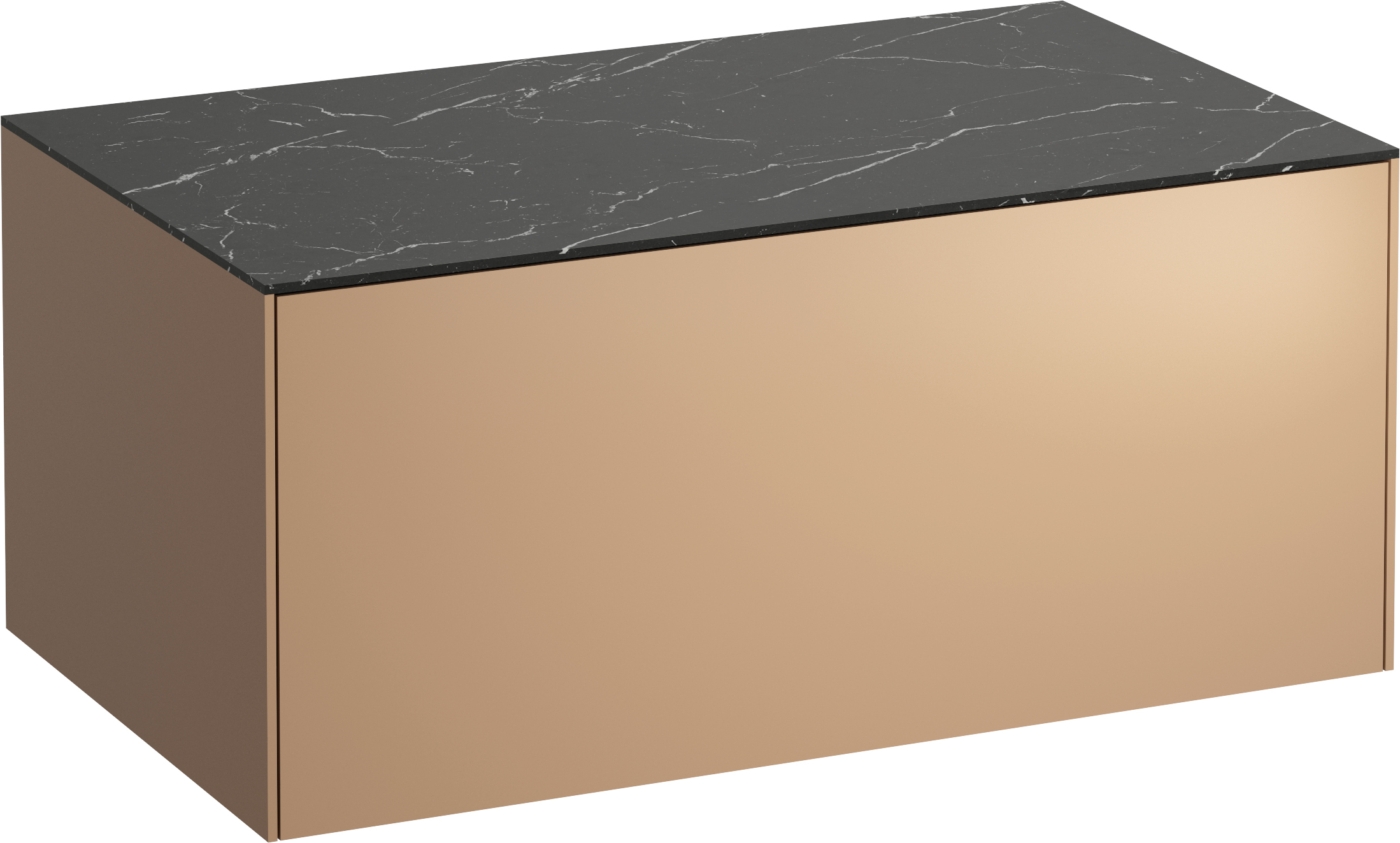 Laufen Sonar skříňka s deskou 77.5x45.5x34 cm pod umyvadlo závěsná černá-měděná H4054100341411
