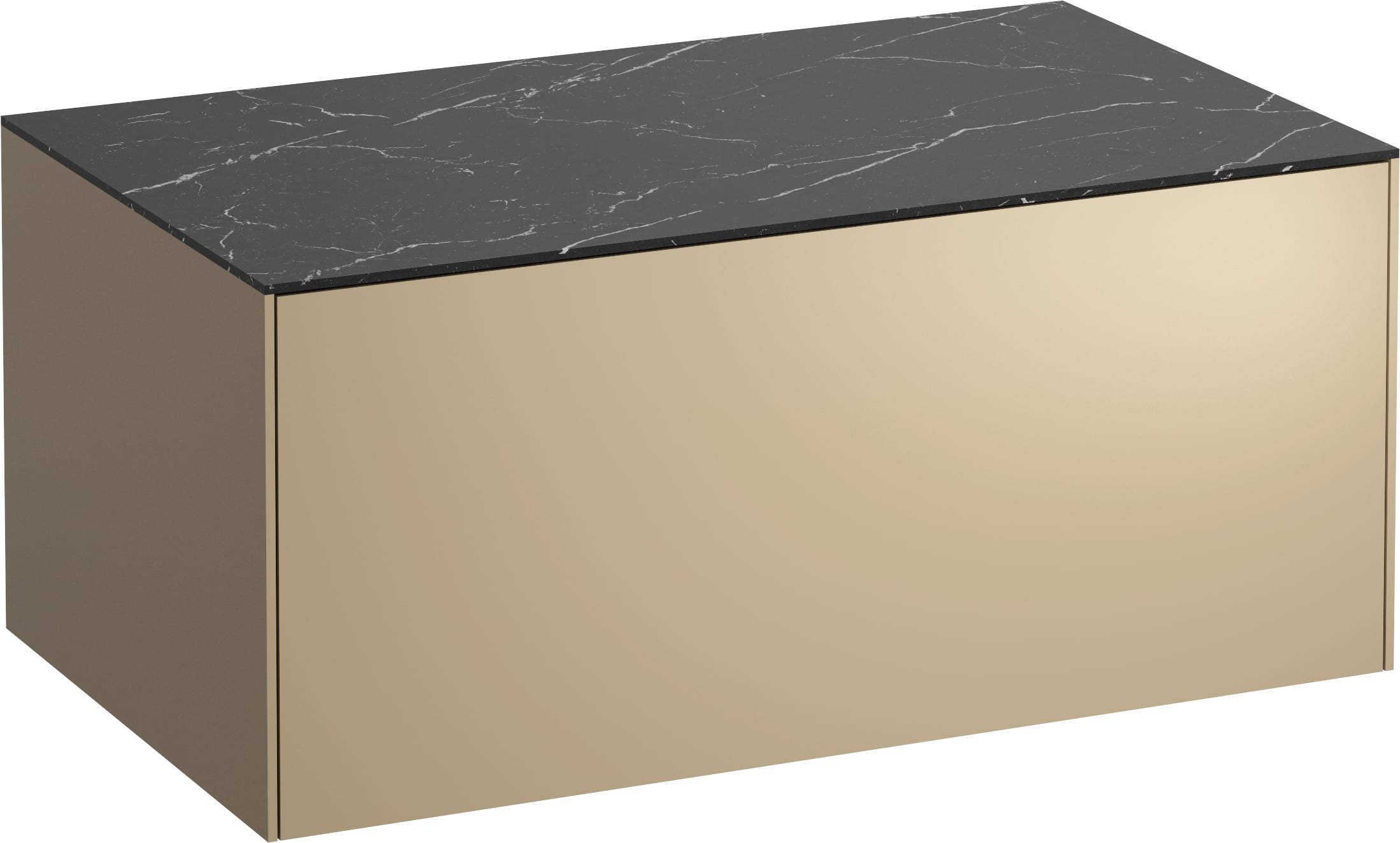 Laufen Sonar skříňka s deskou 77.5x45.5x34 cm závěsná pod umyvadlo černá H4054100341401