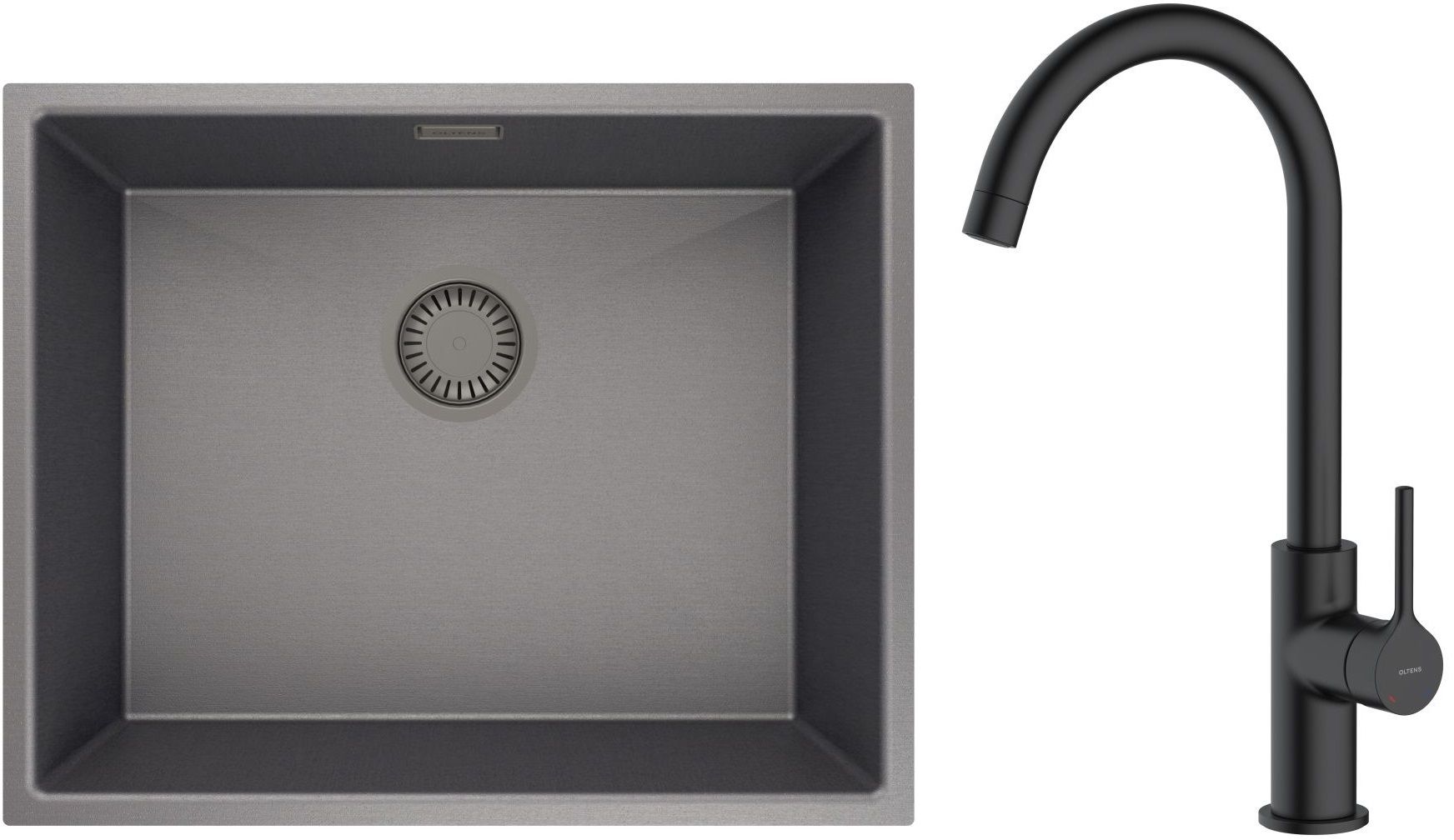 Sada ocelový dřez Oltens Stalvask 71101300, kuchyňská baterie Oltens Skafta 35206300