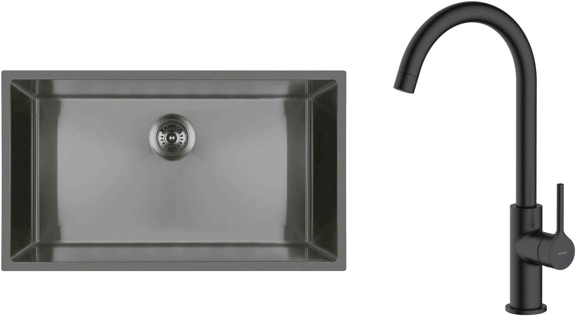 Sada ocelový dřez Oltens Stalvask 71102300, kuchyňská baterie Oltens Skafta 35206300