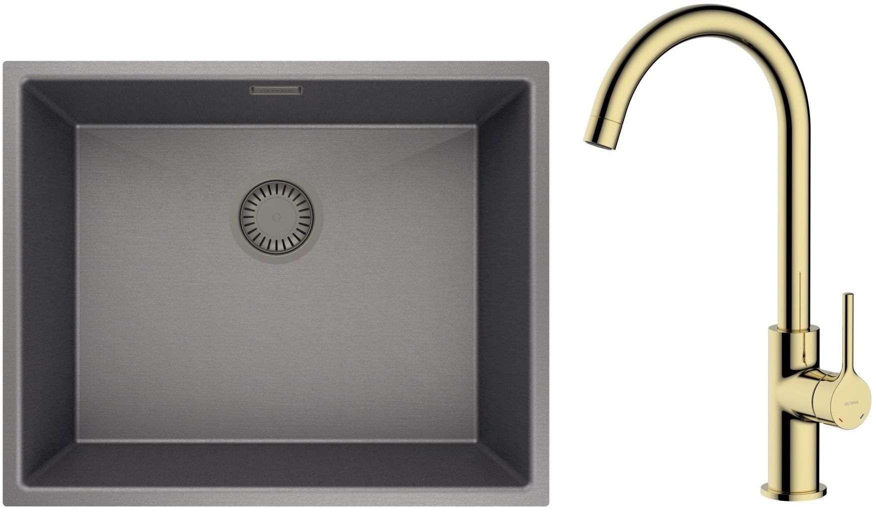 Sada ocelový dřez Oltens Stalvask 71101300, kuchyňská baterie Oltens Skafta 35206800