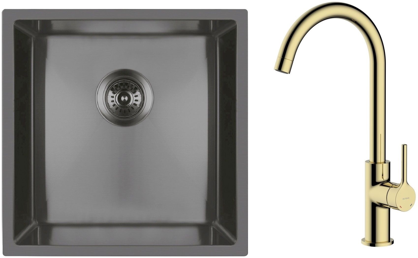 Sada ocelový dřez Oltens Stalvask 71100300, kuchyňská baterie Oltens Skafta 35206800