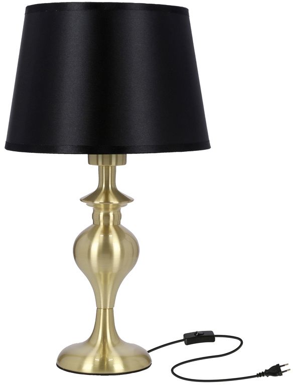 Candellux Prima stolní lampa 1x60 W černá-zlatá 41-09227