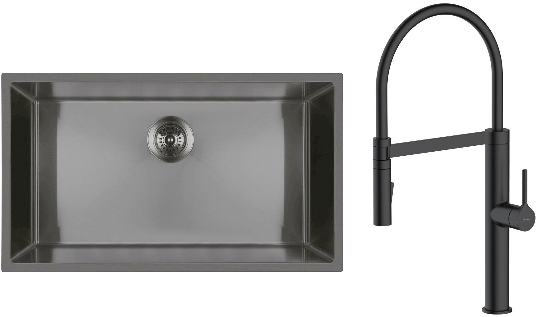 Sada ocelový dřez Oltens Stalvask 71102300, kuchyňská baterie Oltens Borga 35207300