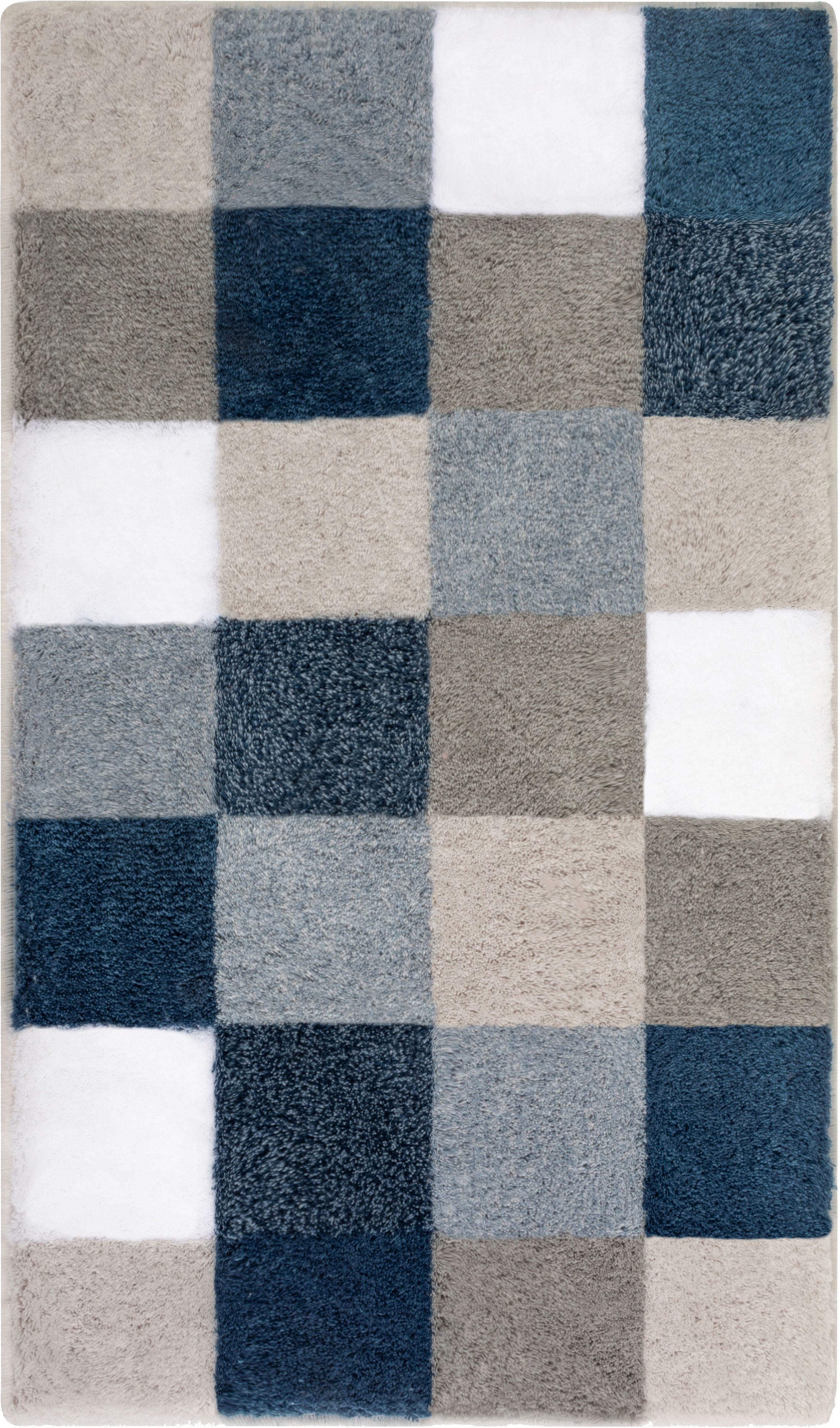 Kleine Wolke Caro koupelnová podložka 150x85 cm obdélníkový bílá-šedá-béžová-černá-směs barev 5426783453