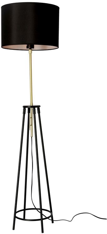 Candellux Tegola stojací lampa 1x60 W černá-zlatá 51-00071