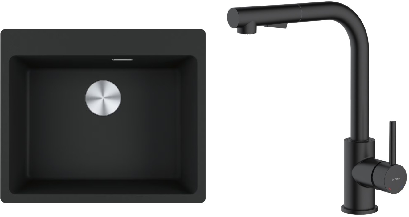 Sada granitový dřez Franke Maris 114.0661.453, kuchyňská baterie Oltens Myvat 35205300