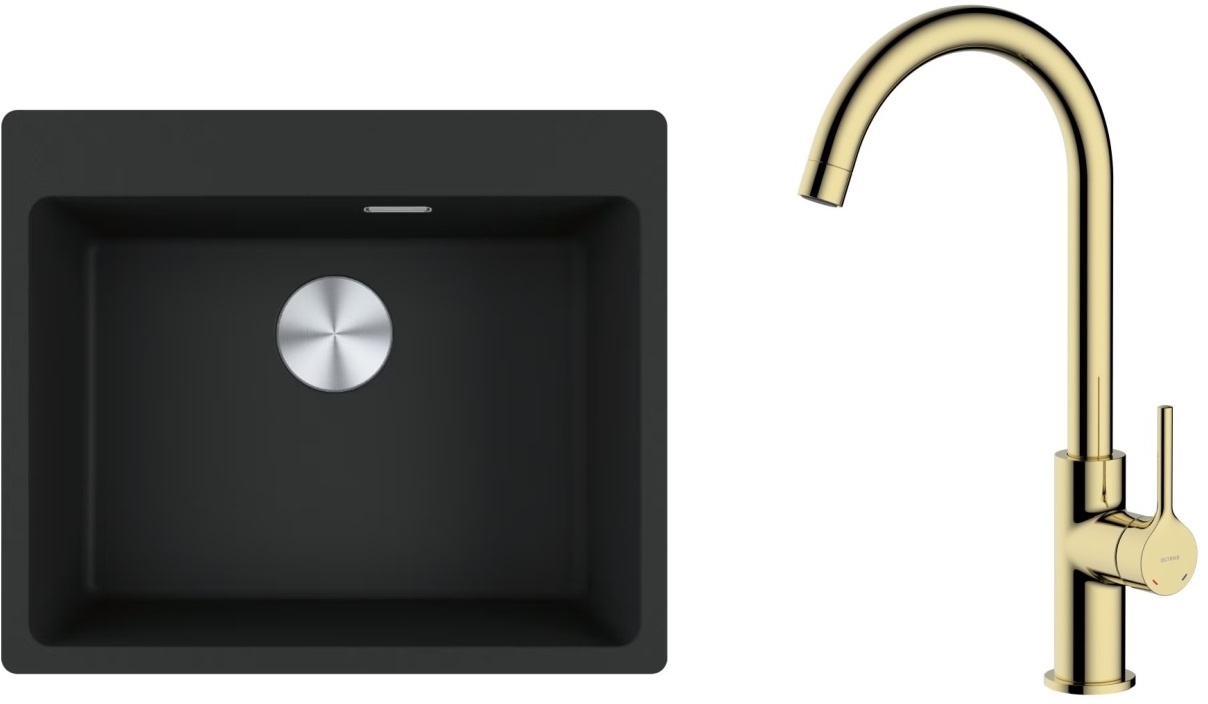 Sada granitový dřez Franke Maris 114.0661.453, kuchyňská baterie Oltens Skafta 35206800