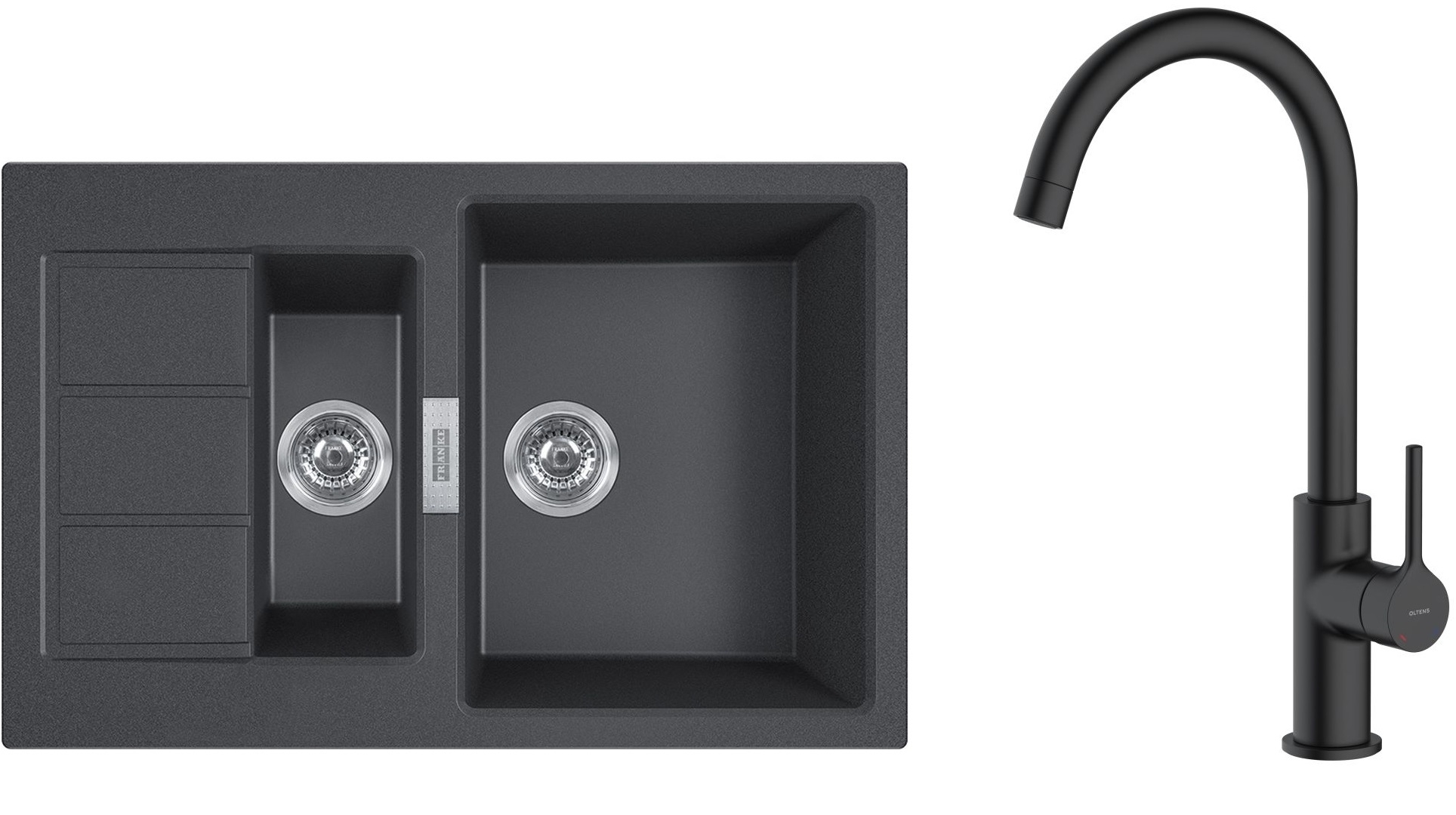 Sada dřez Tectonite Franke Sirius 2.0 143.0618.687, kuchyňská baterie Oltens Skafta 35206300
