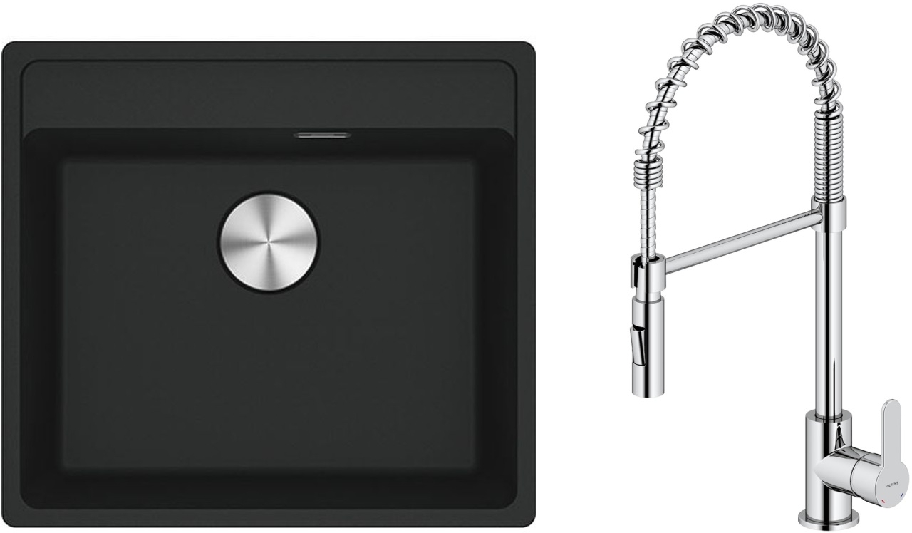 Sada granitový dřez Franke Maris 114.0661.384, kuchyňská baterie Oltens Duf 35203100