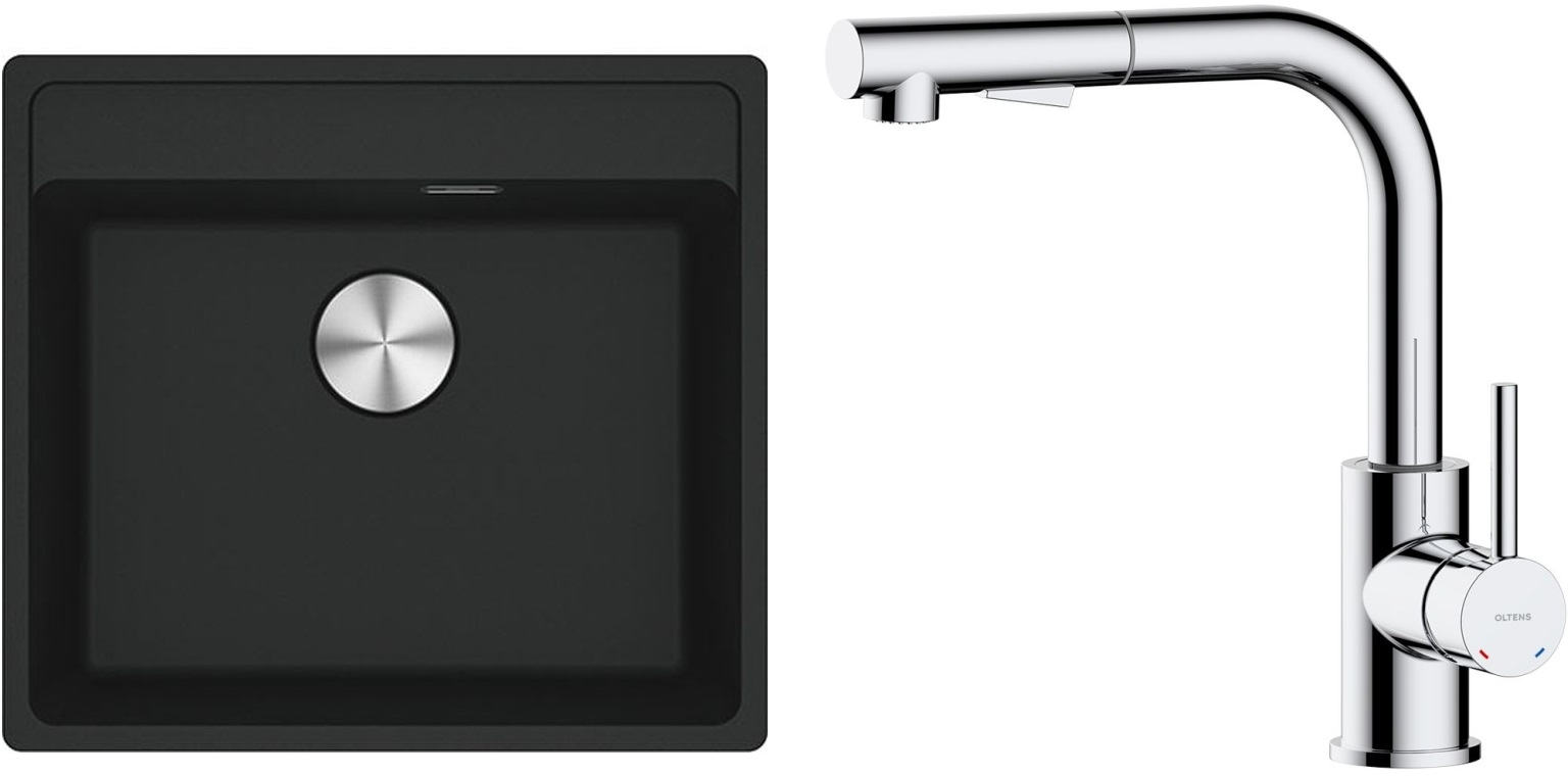 Sada granitový dřez Franke Maris 114.0661.384, kuchyňská baterie Oltens Myvat 35205100