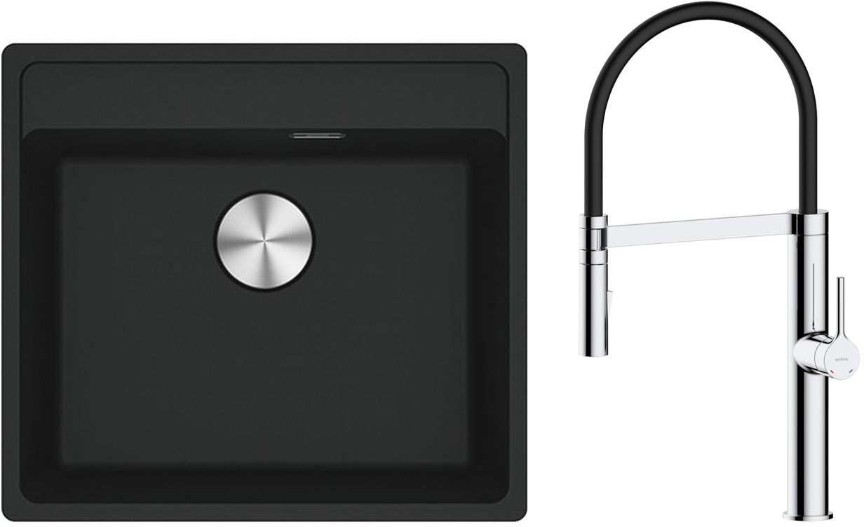 Sada granitový dřez Franke Maris 114.0661.384, kuchyňská baterie Oltens Borga 35207100