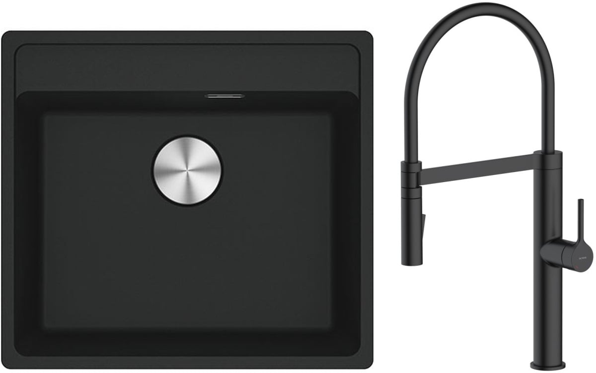 Sada granitový dřez Franke Maris 114.0661.384, kuchyňská baterie Oltens Borga 35207300