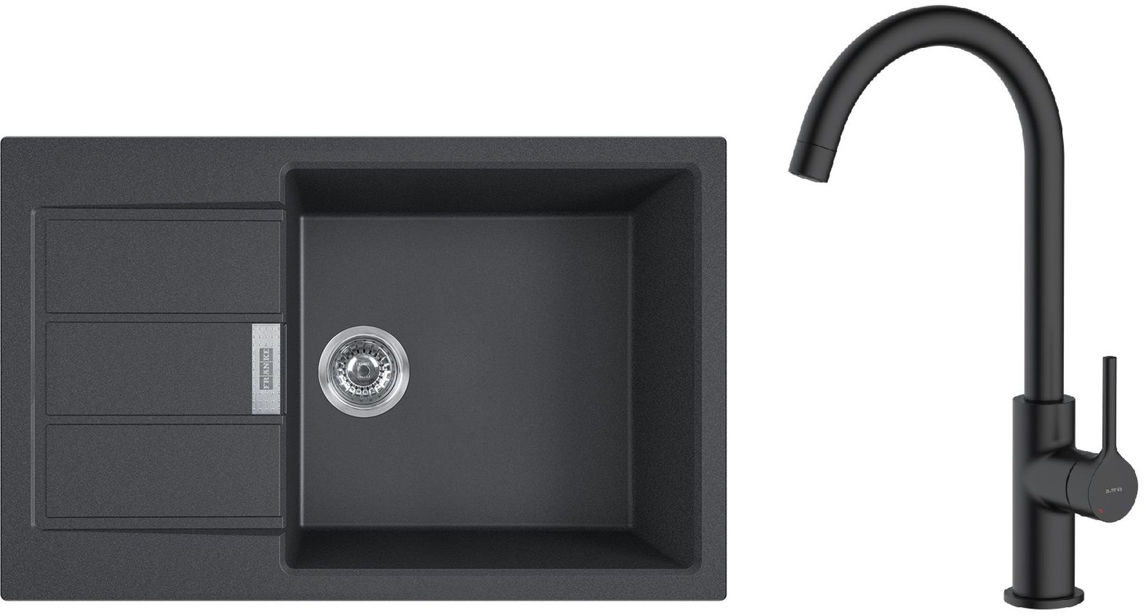 Sada dřez Tectonite Franke Sirius 2.0 143.0618.577, kuchyňská baterie Oltens Skafta 35206300