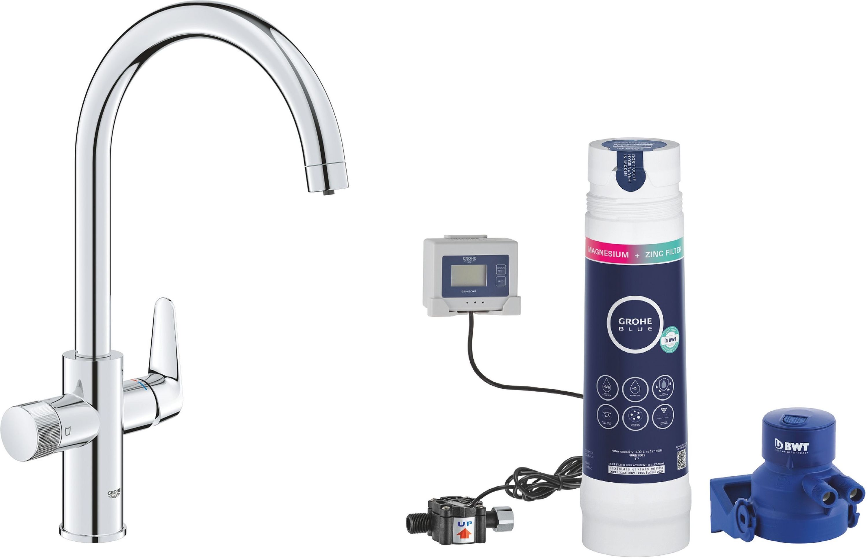 Set filtr s hlavou Grohe Blue 40875000, baterie pro vodní filtr Grohe Blue 30592000