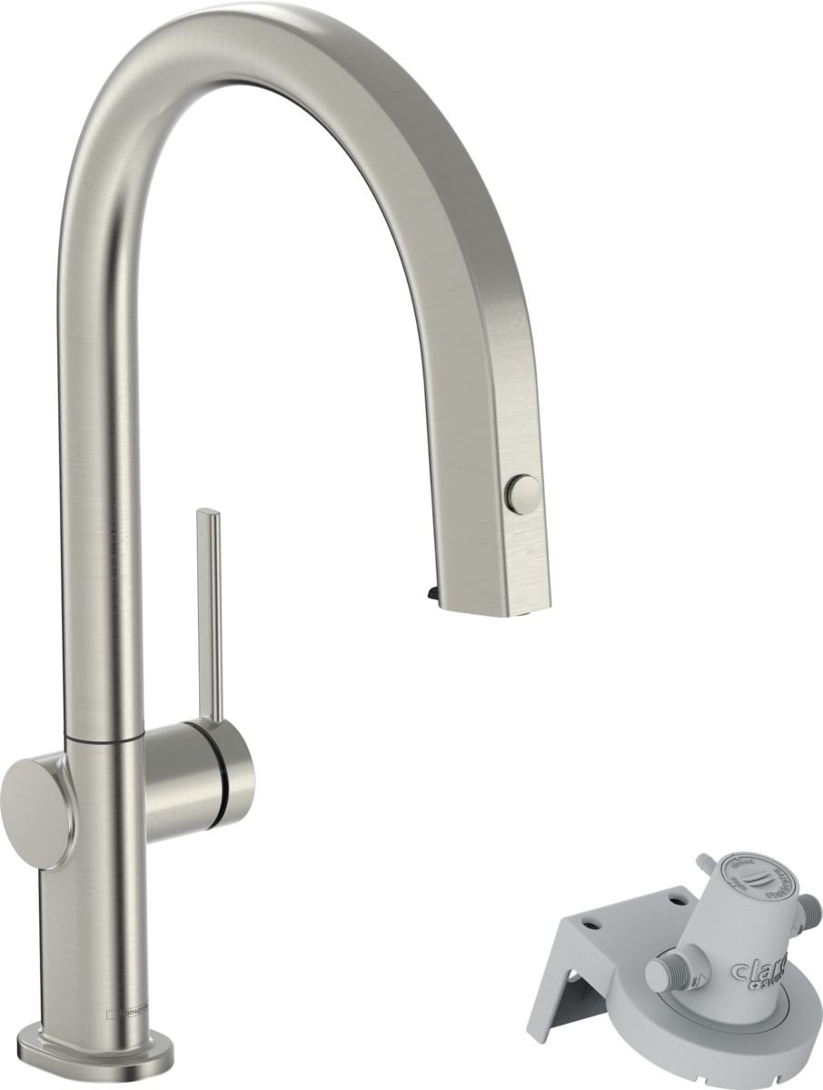 Hansgrohe Aqittura M91 kuchyňská baterie s filtrem stojící ušlechtilá ocel 76803800