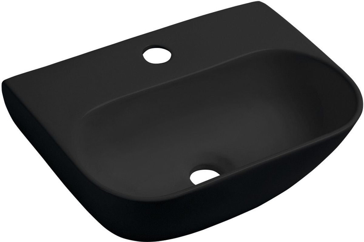 Sapho Small umyvadlo 42x29 cm polokulatý klasický černá AR265B