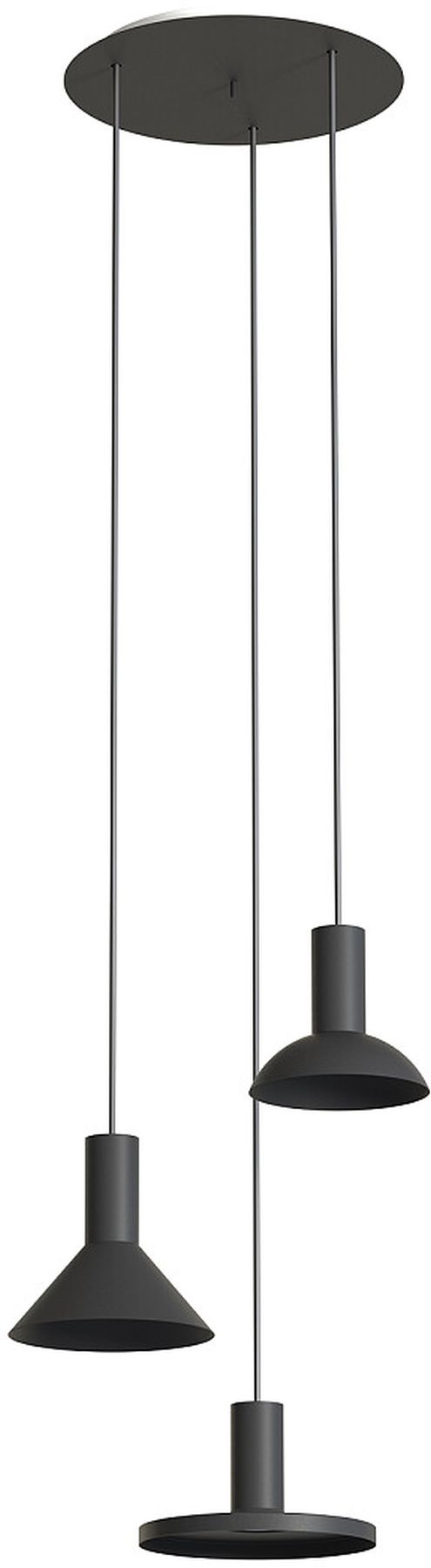 Nowodvorski Lighting Hermanos závěsné svítidlo 3x10 W černá 10905