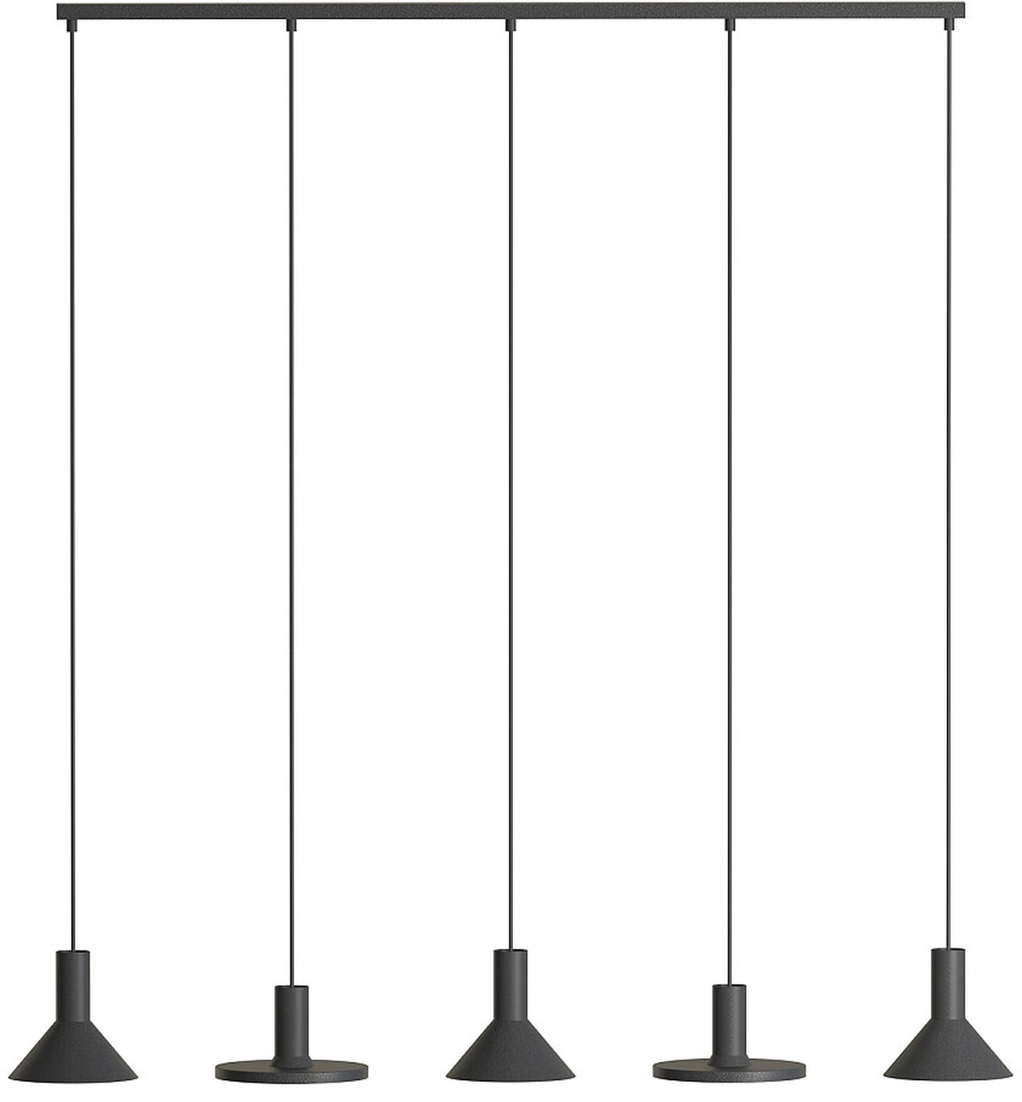 Nowodvorski Lighting Hermanos závěsné svítidlo 5x10 W černá 10906