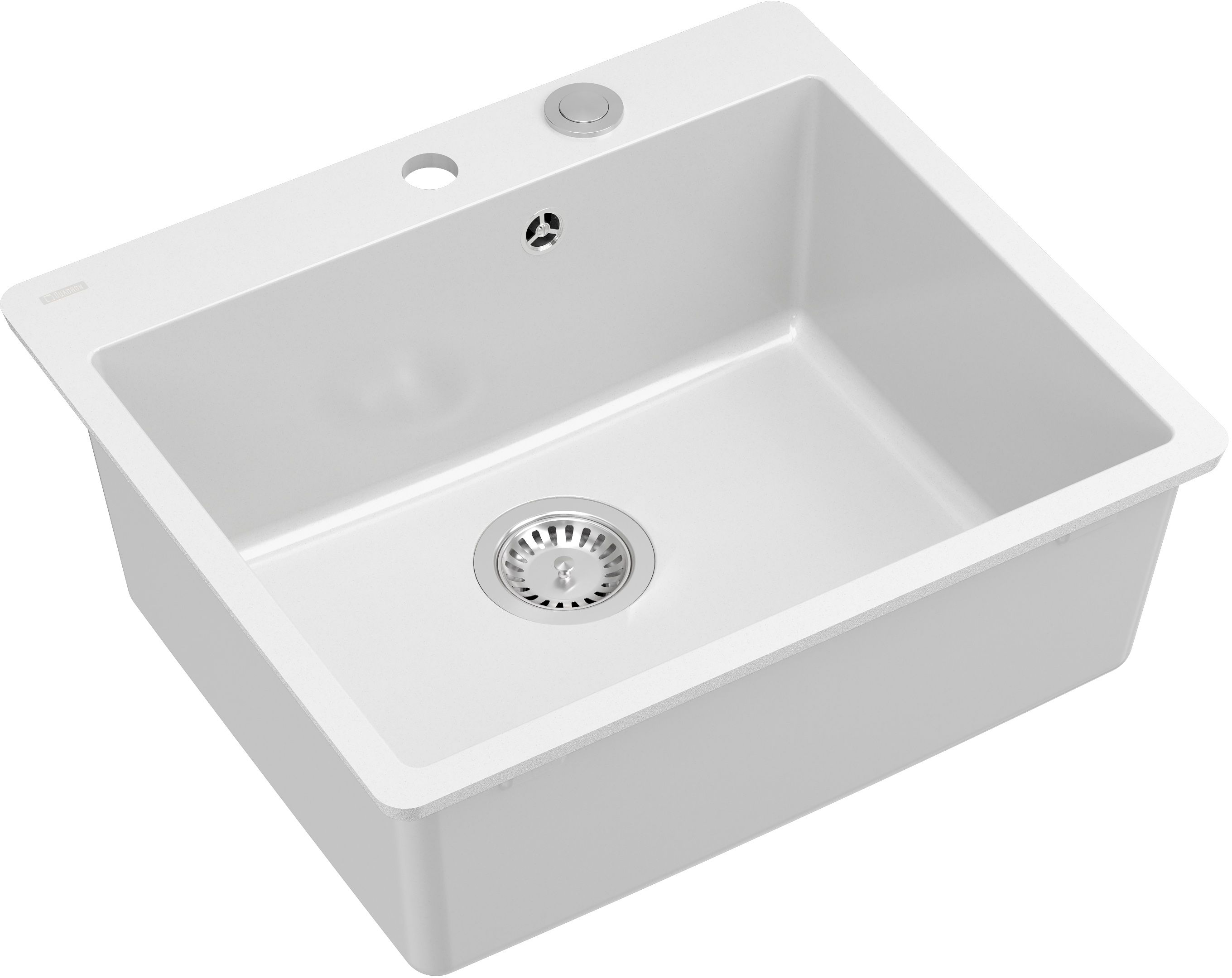 Quadron Morgan dřez graniteq 56.5x49.5 cm bílá HB8304U1-FM_BS_P2O