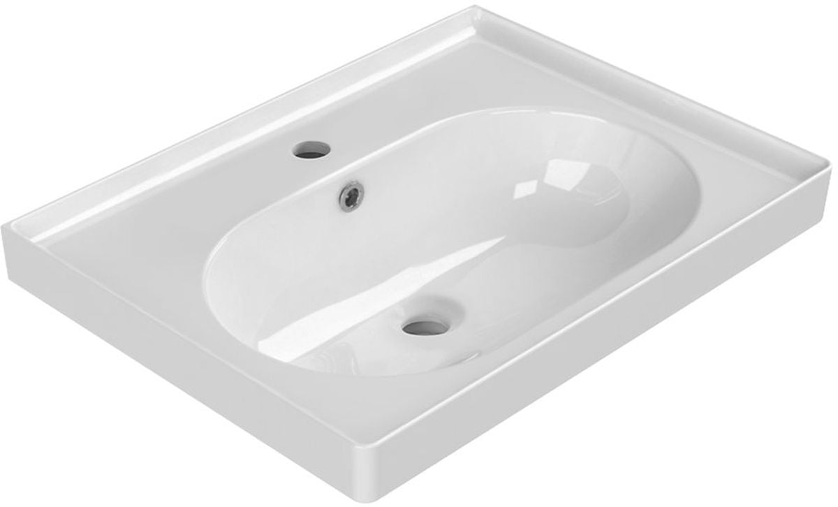 Sapho Brand umyvadlo 60.2x44.8 cm obdélníkový klasický bílá lesk TU0428