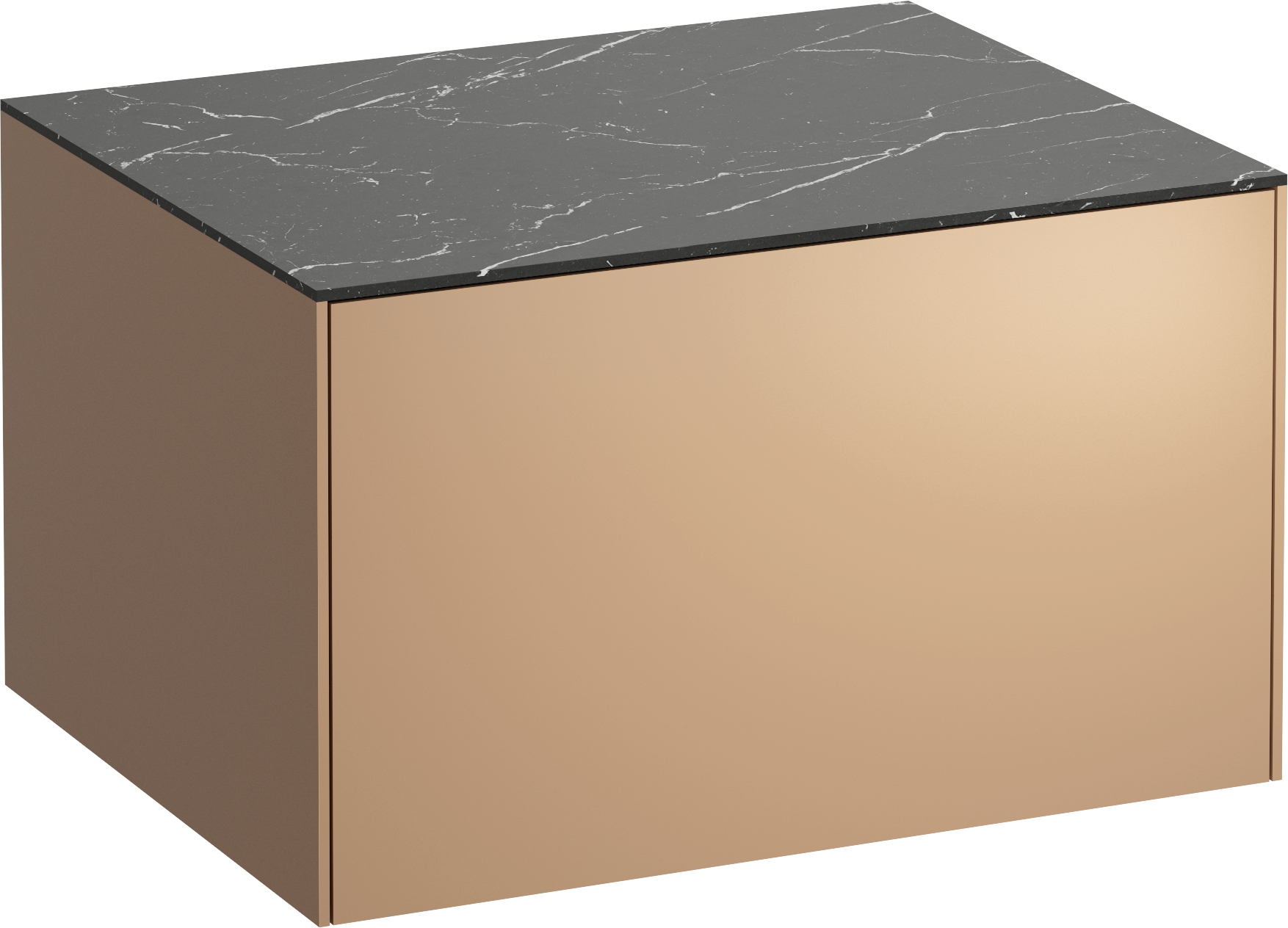 Laufen Sonar skříňka s deskou 57.5x45.5x34 cm černá-měděná H4054000341411