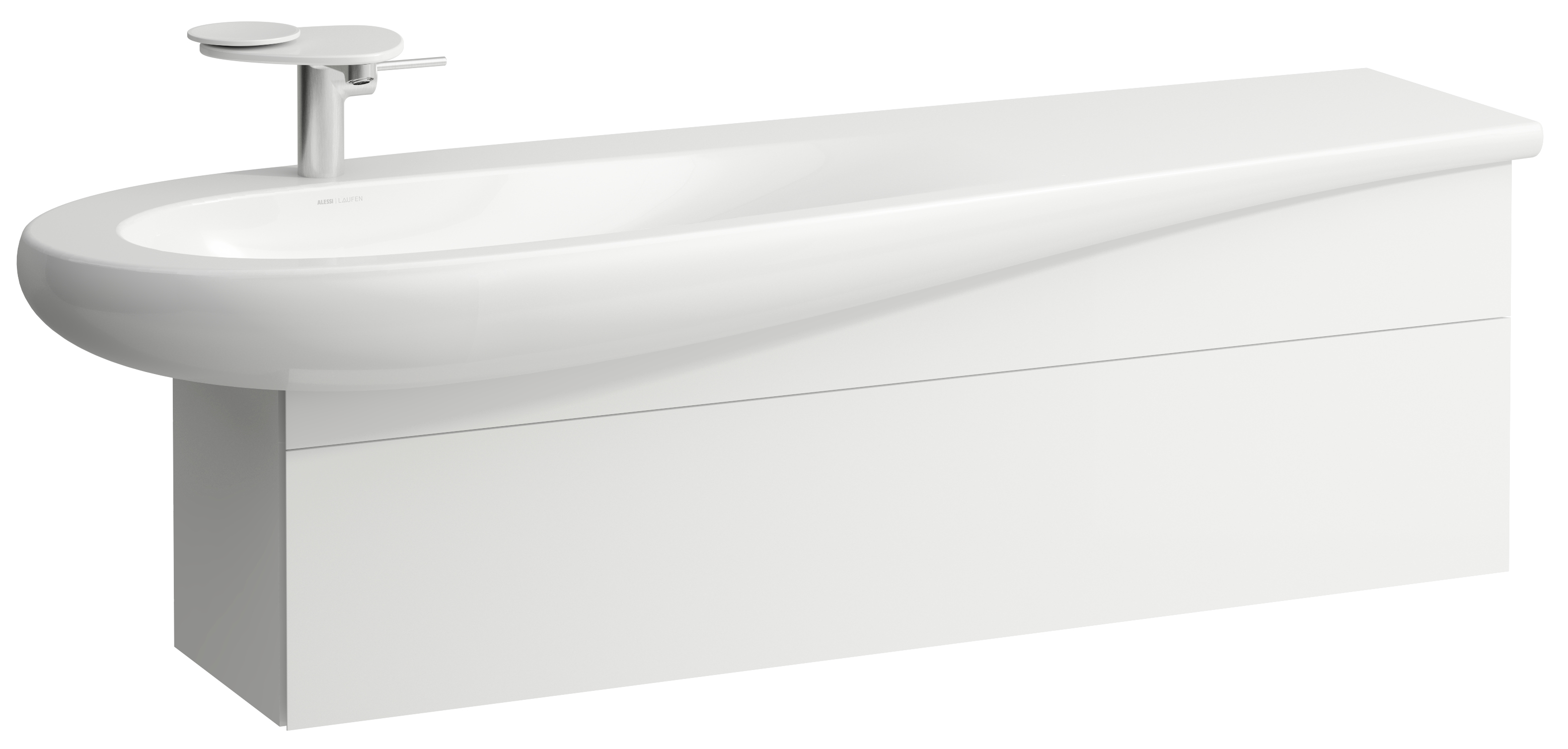 Laufen Il Bagno Alessi skříňka 135x32x34 cm závěsná pod umyvadlo bílá H4304510972601