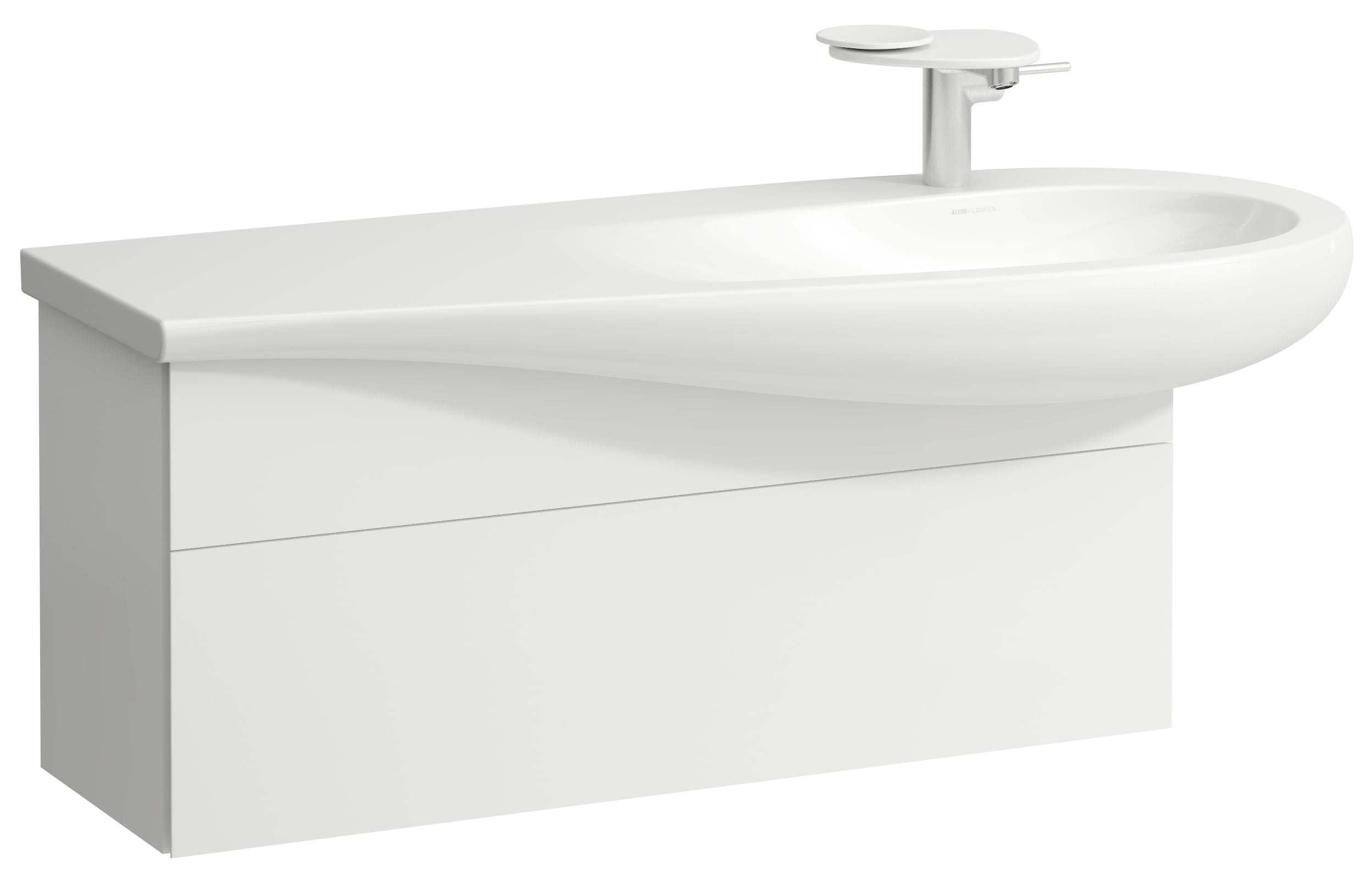 Laufen Il Bagno Alessi skříňka 99.5x32x34 cm pod umyvadlo závěsná bílá H4304310972601