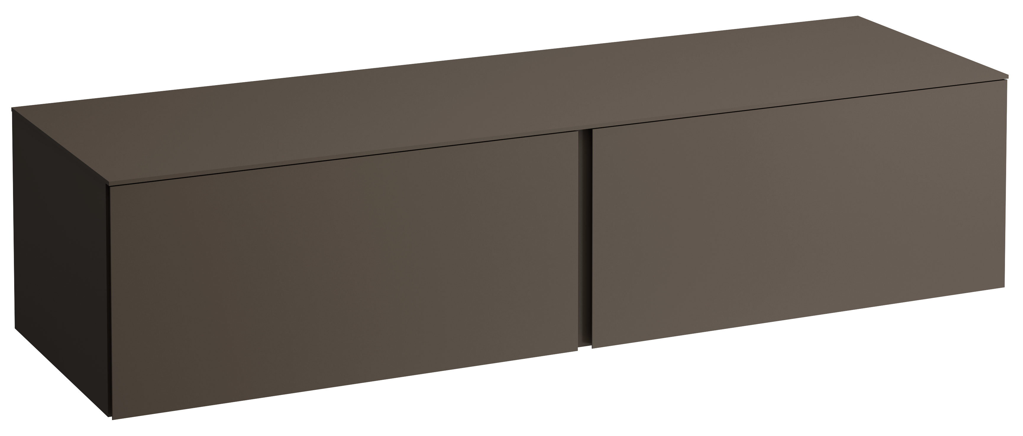 Laufen Il Bagno Alessi skříňka s deskou 160x50x37 cm pod umyvadlo závěsná kaštanová H4303300974291