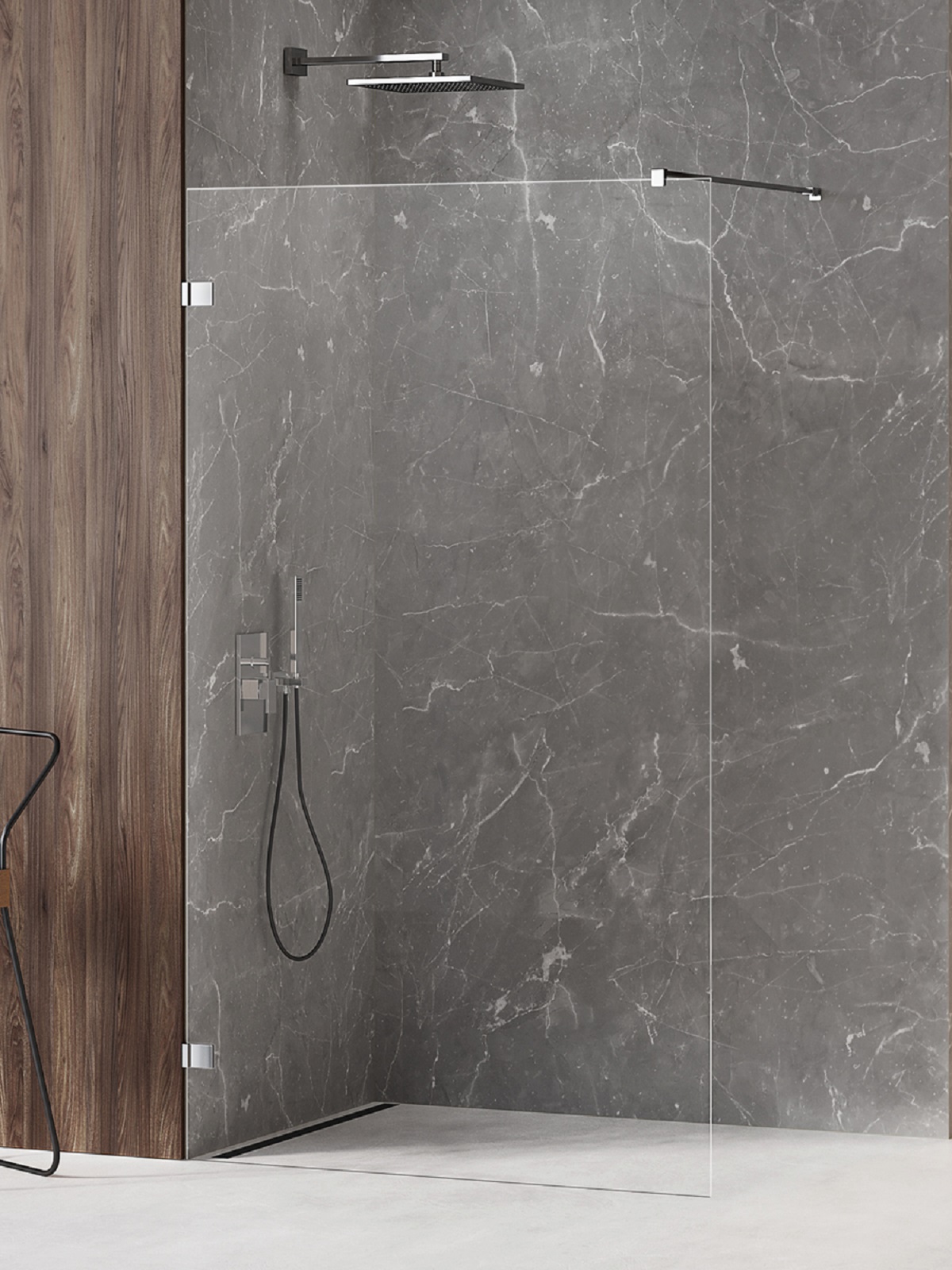 New Trendy Avexa sprchová zástěna walk-in 90 cm chrom lesk/průhledné sklo EXK-1542