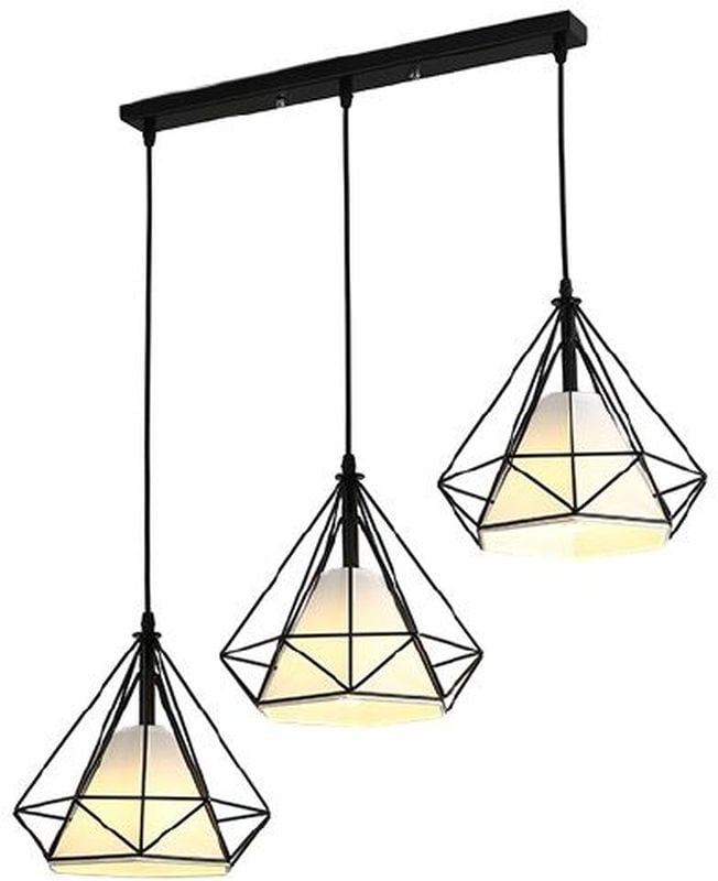 Abigali Diamond závěsné svítidlo 3x60 W bílá-černá CHNR3L-E27