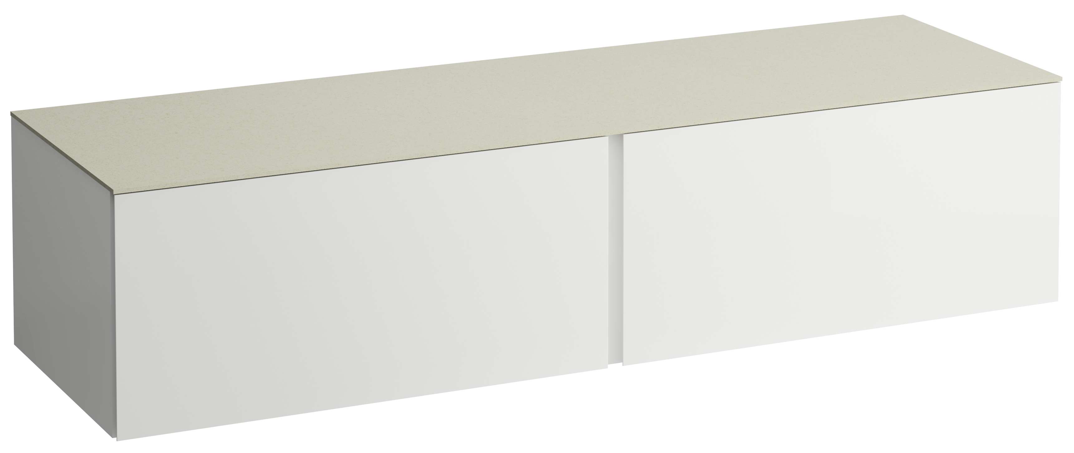 Laufen Il Bagno Alessi skříňka s deskou 160x50x37 cm pod umyvadlo závěsná bílá H4313300972601