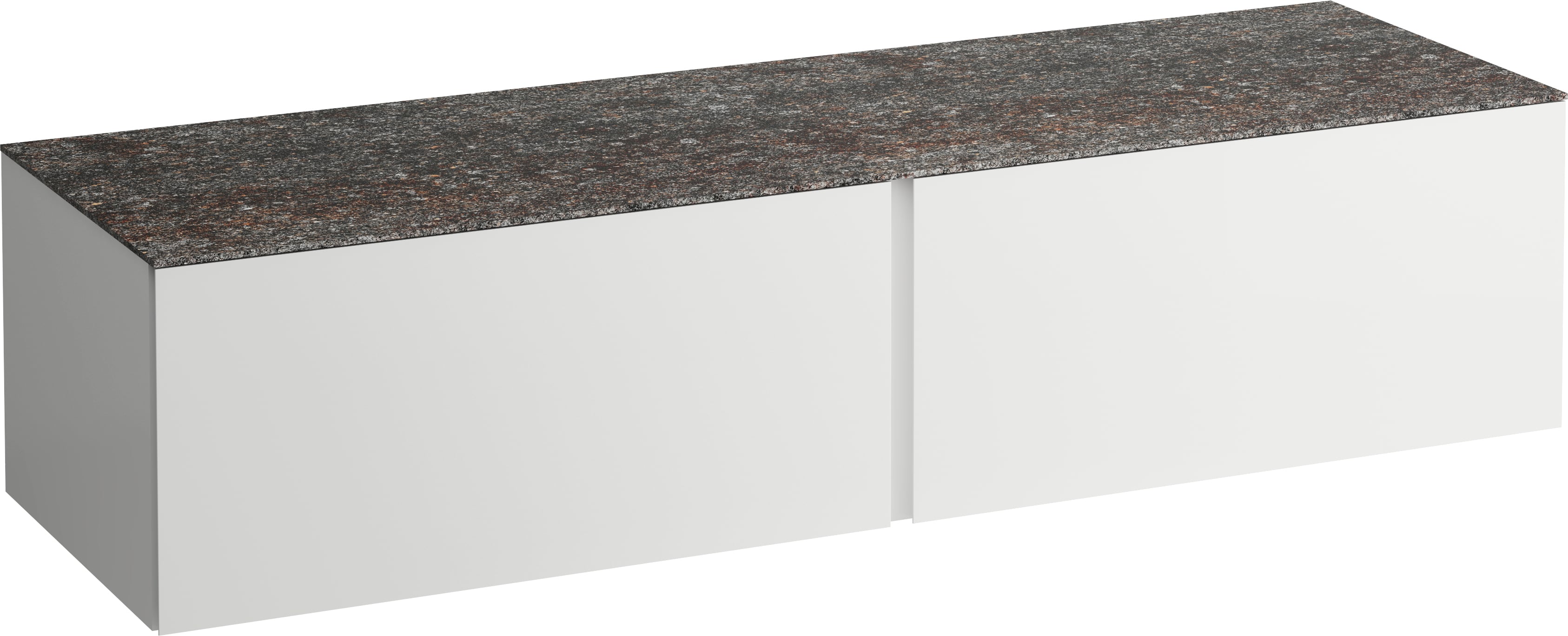 Laufen Il Bagno Alessi skříňka s deskou 160x50x37 cm pod umyvadlo závěsná bílá H4323300972601