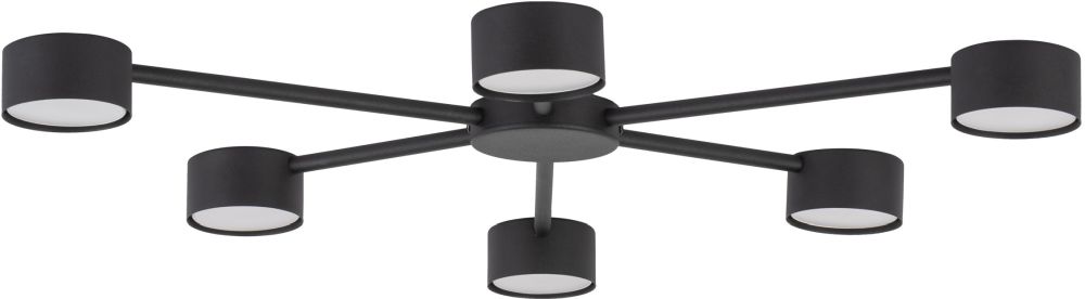 TK Lighting Avia Black stropní světlo 6x10 W černá 4692