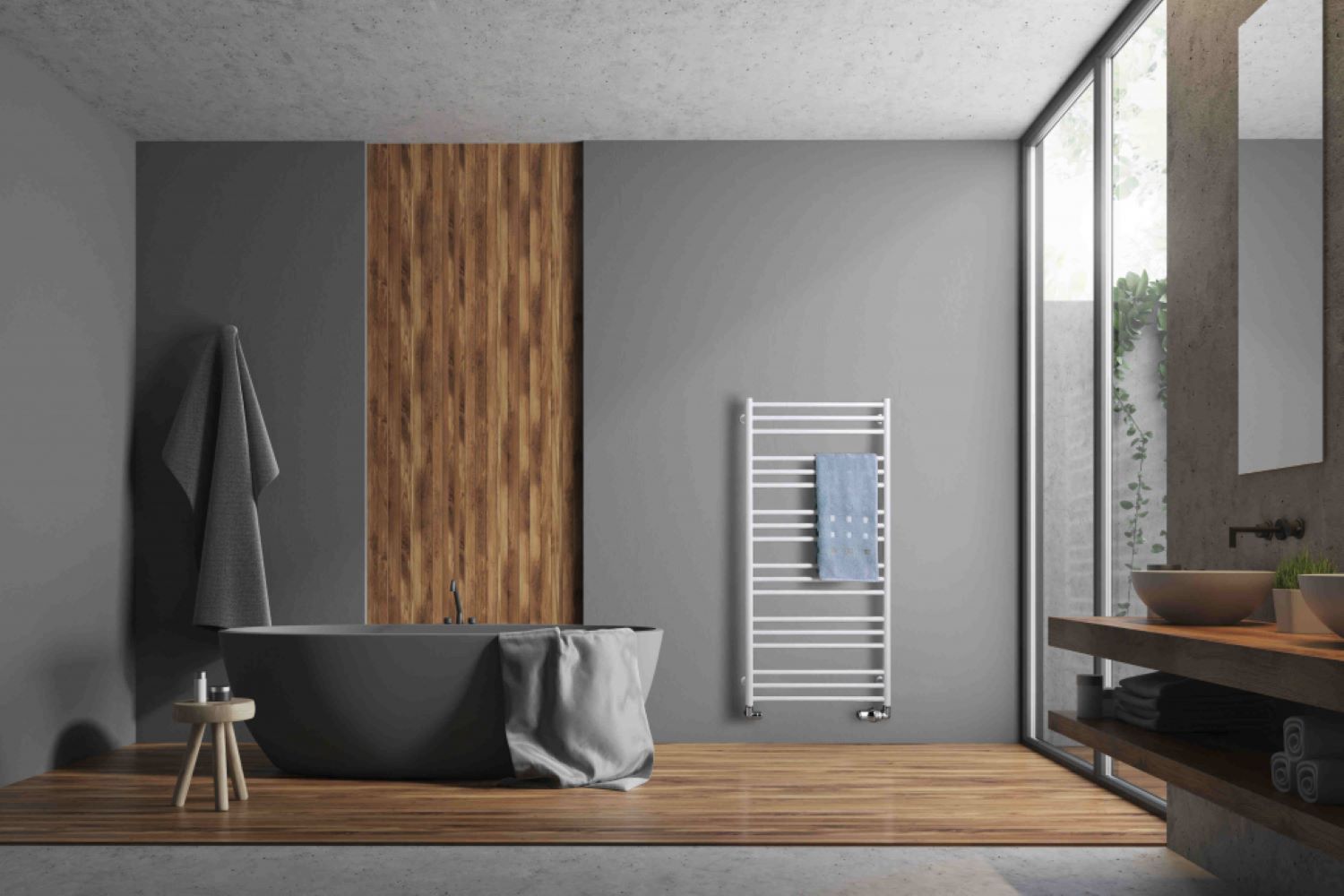 P.M.H. Sorano koupelnový radiátor designově 121x60 cm černá SN4B