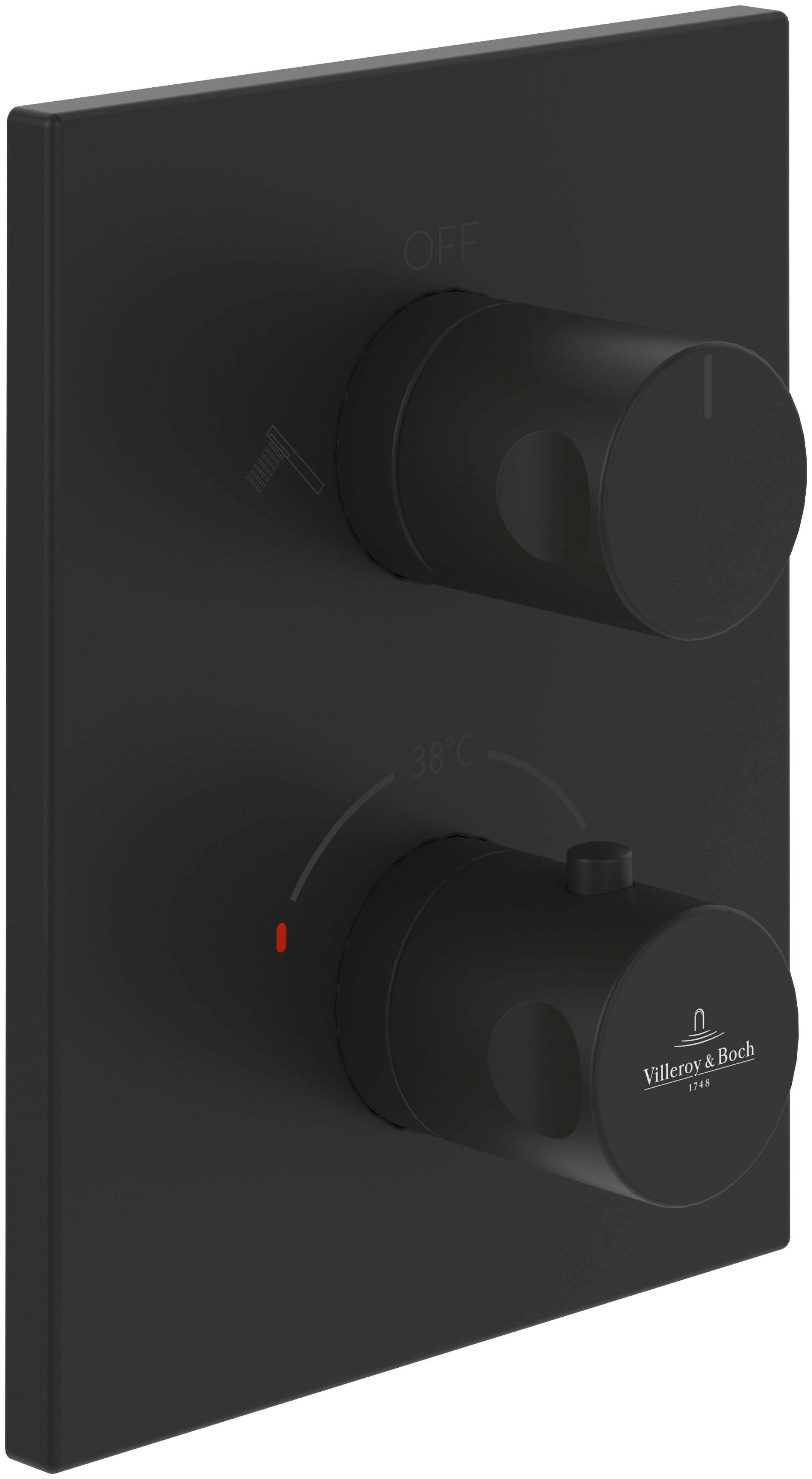 Villeroy & Boch Universal Taps & Fittings vanová baterie pod omítku s termostatem černá TVD000653000K5